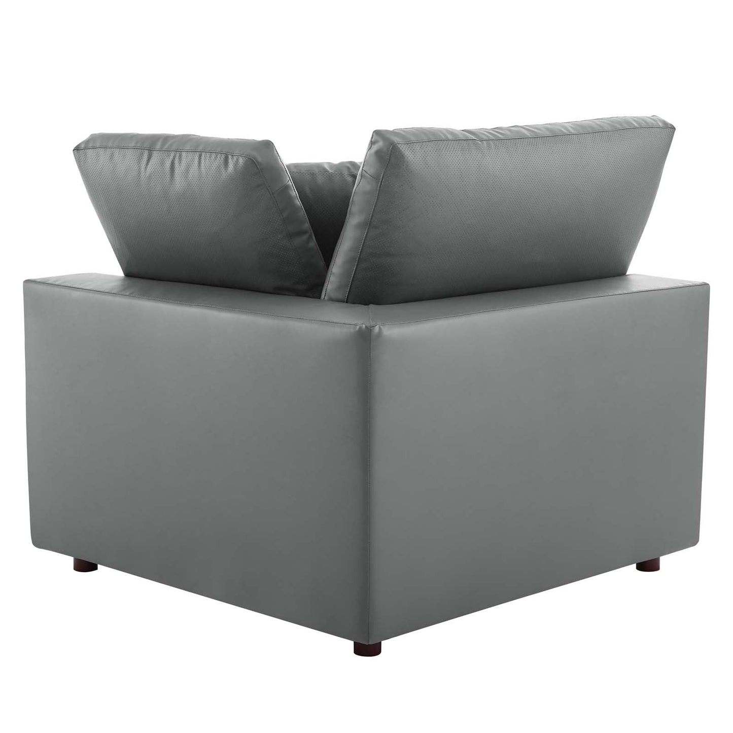 Modway Commix Down Filled Overstuffed Vegan Leather Corner Chair | Side Chairs | 