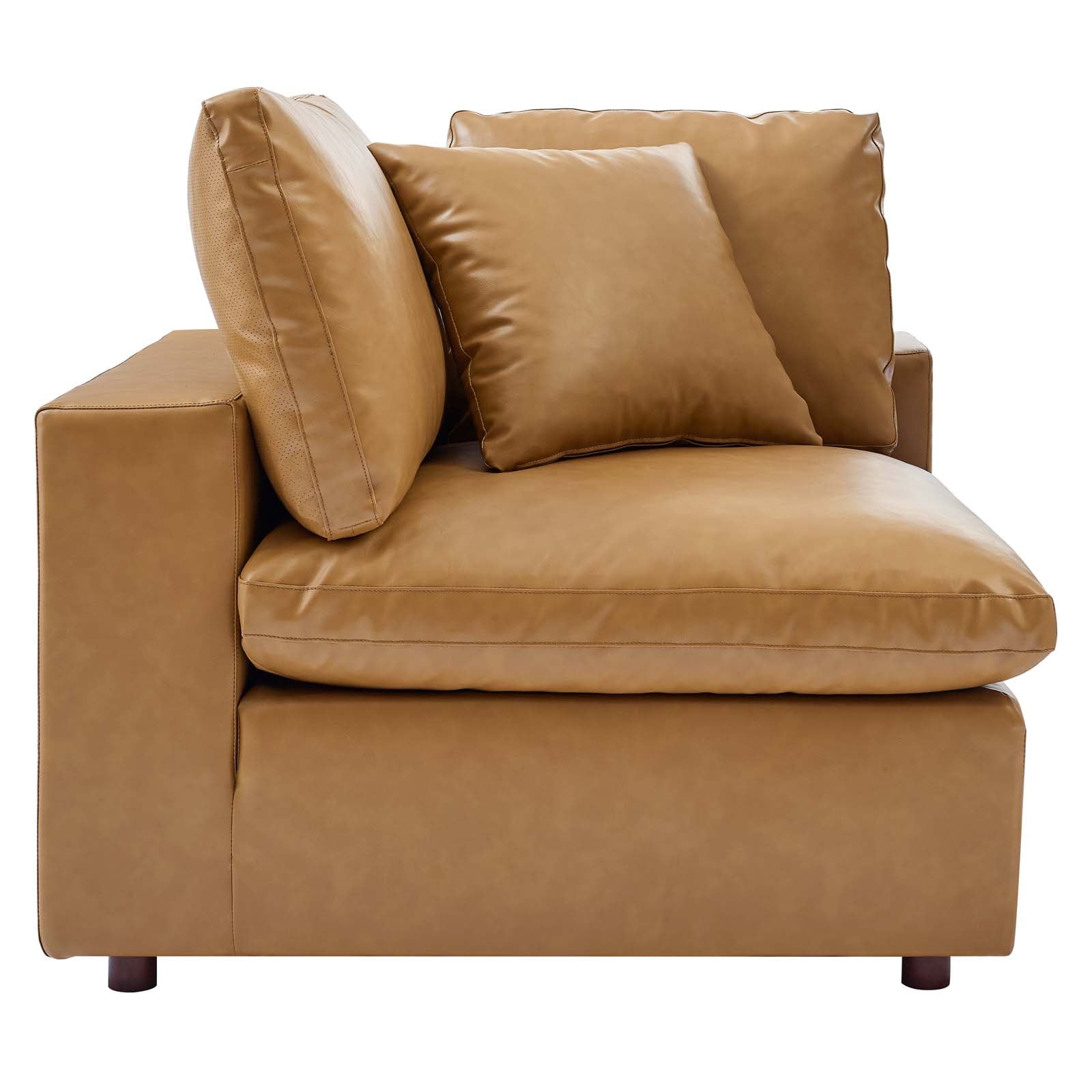 Modway Commix Down Filled Overstuffed Vegan Leather Corner Chair | Side Chairs | 