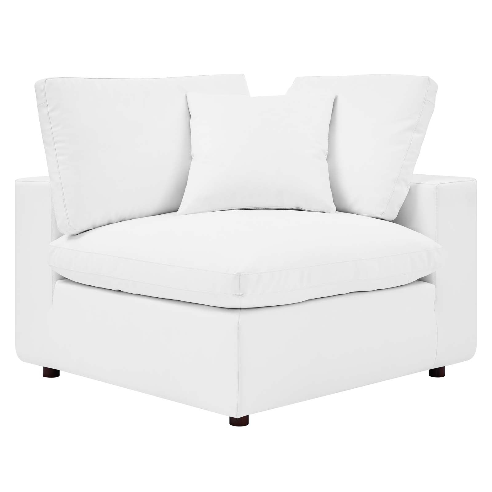 Modway Commix Down Filled Overstuffed Vegan Leather Corner Chair | Side Chairs | 
