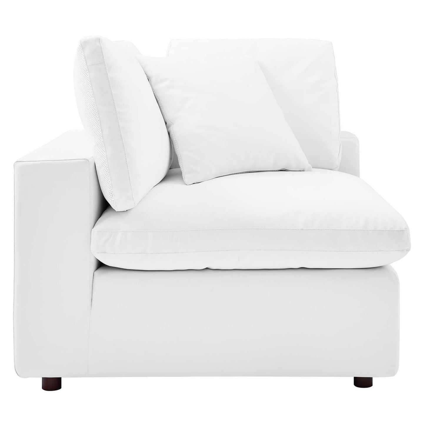 Modway Commix Down Filled Overstuffed Vegan Leather Corner Chair | Side Chairs | 