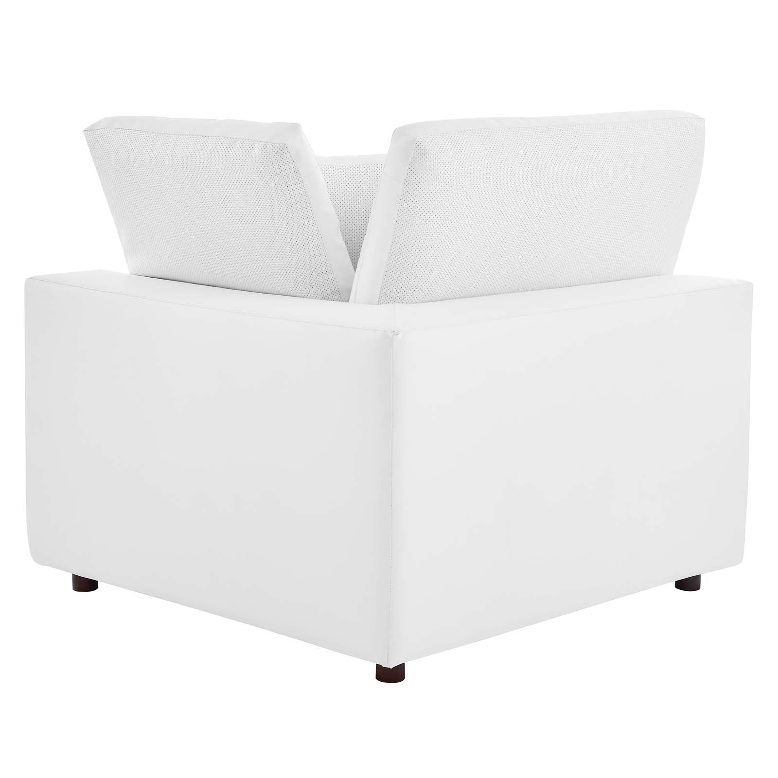 Modway Commix Down Filled Overstuffed Vegan Leather Corner Chair | Side Chairs | 