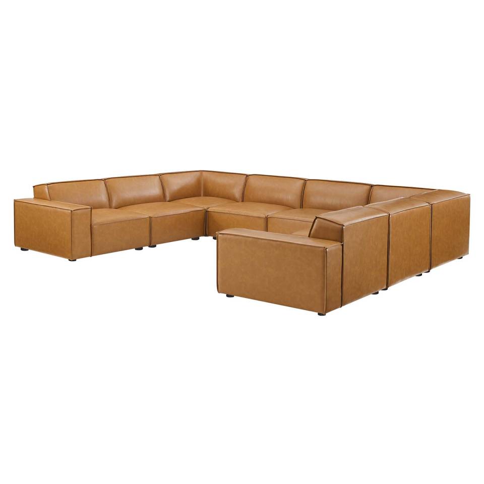 Modway Restore 8-Piece Vegan Leather Sectional Sofa | Sofas | Modishstore-3