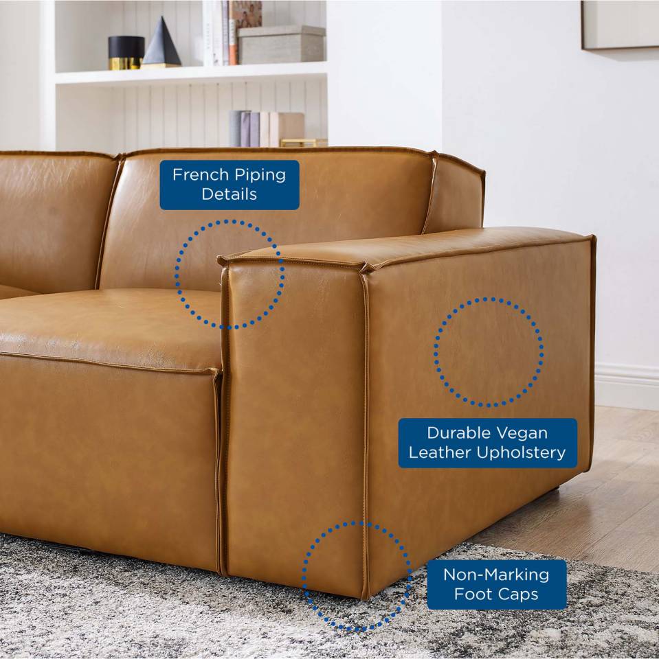 Modway Restore 8-Piece Vegan Leather Sectional Sofa | Sofas | Modishstore-13