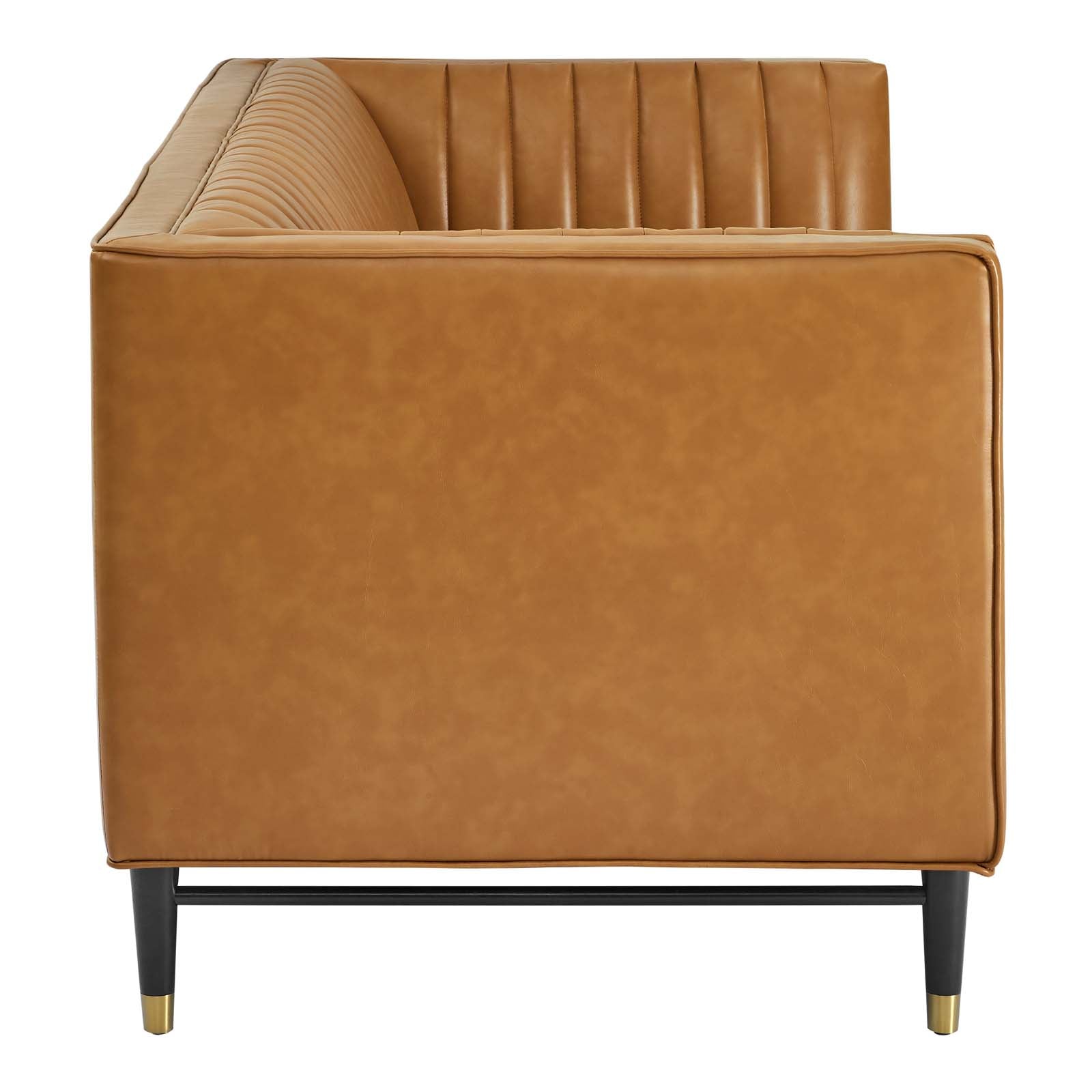 Modway Devote Channel Tufted Vegan Leather Loveseat | Sofas | 