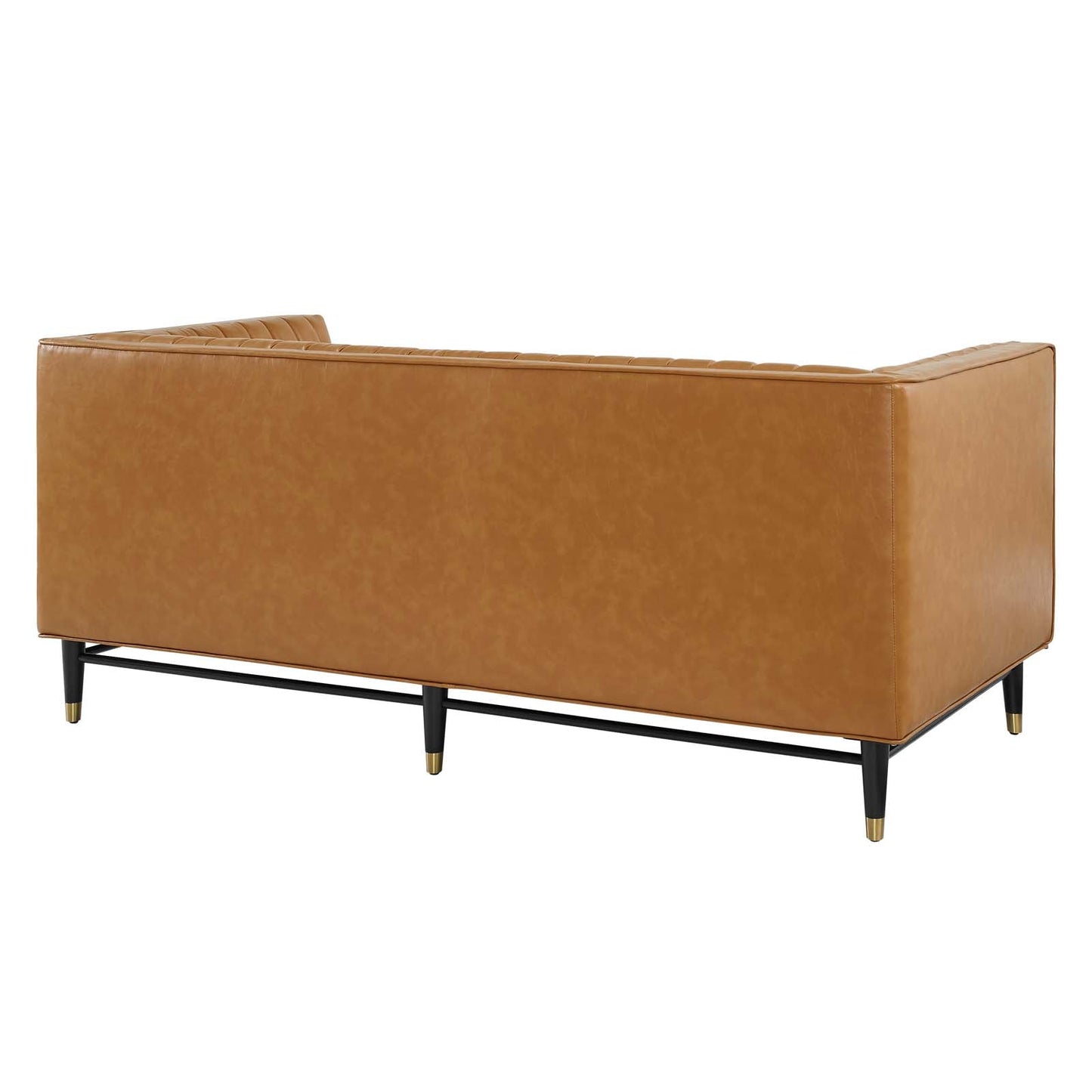 Modway Devote Channel Tufted Vegan Leather Loveseat | Sofas | 