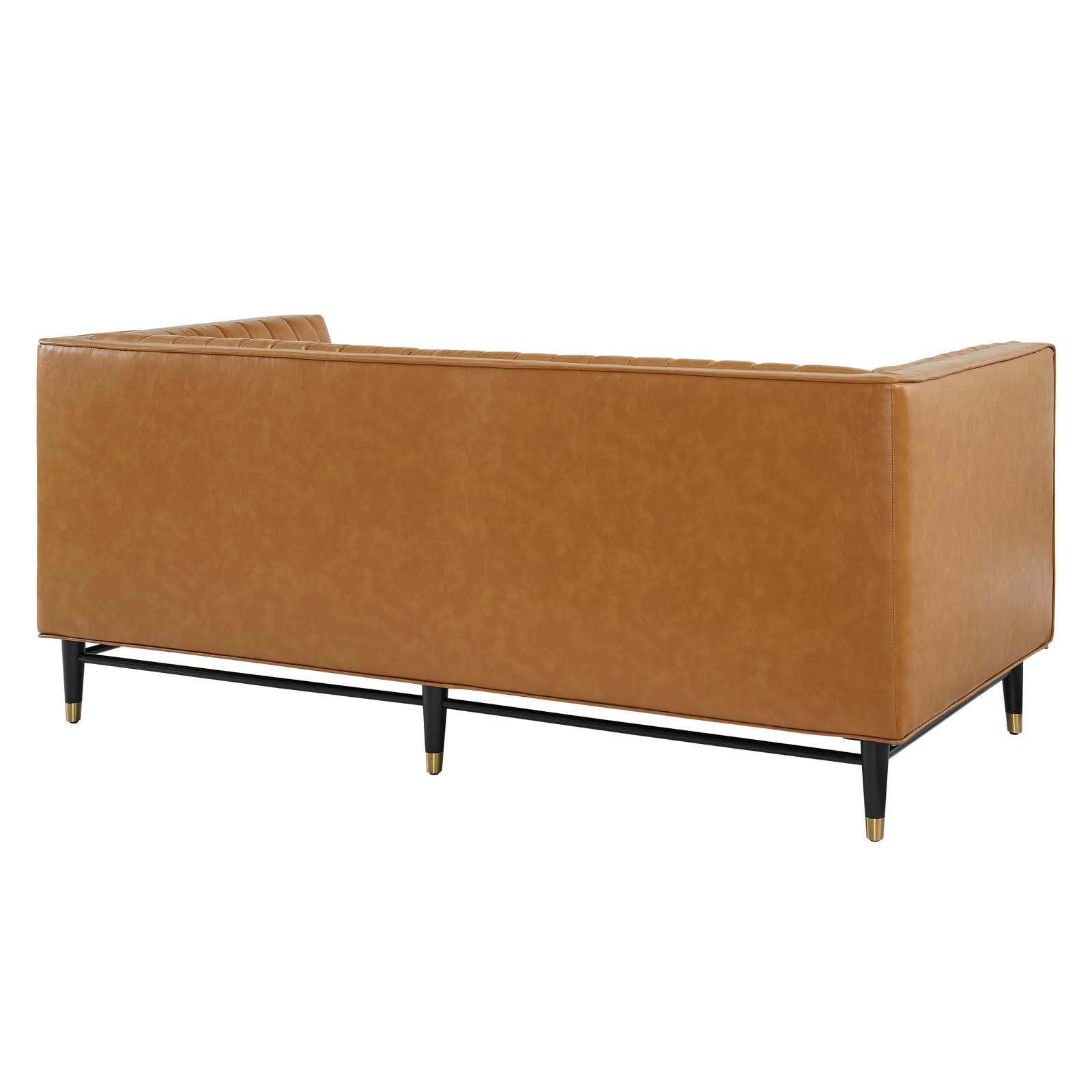 Modway Devote Channel Tufted Vegan Leather Loveseat | Sofas | 
