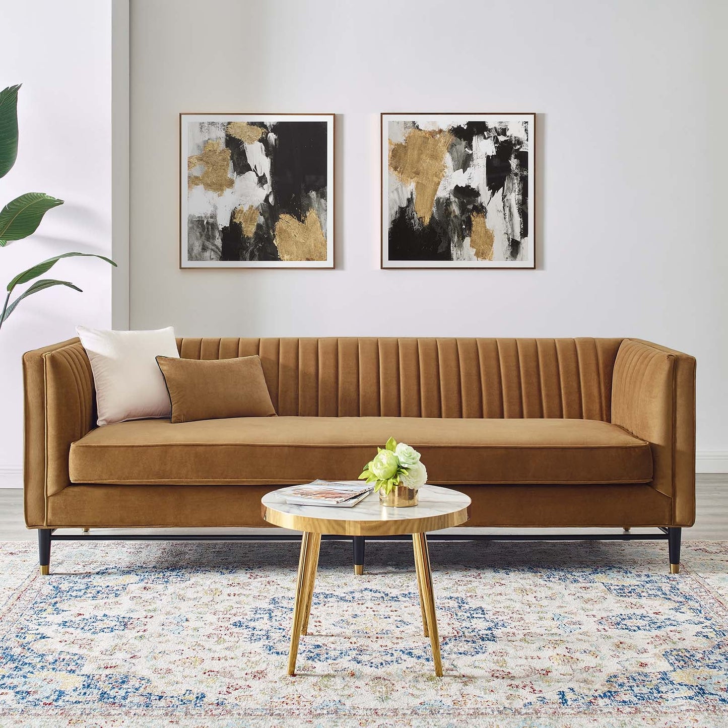 Modway Devote Channel Tufted Performance Velvet Sofa | Sofas