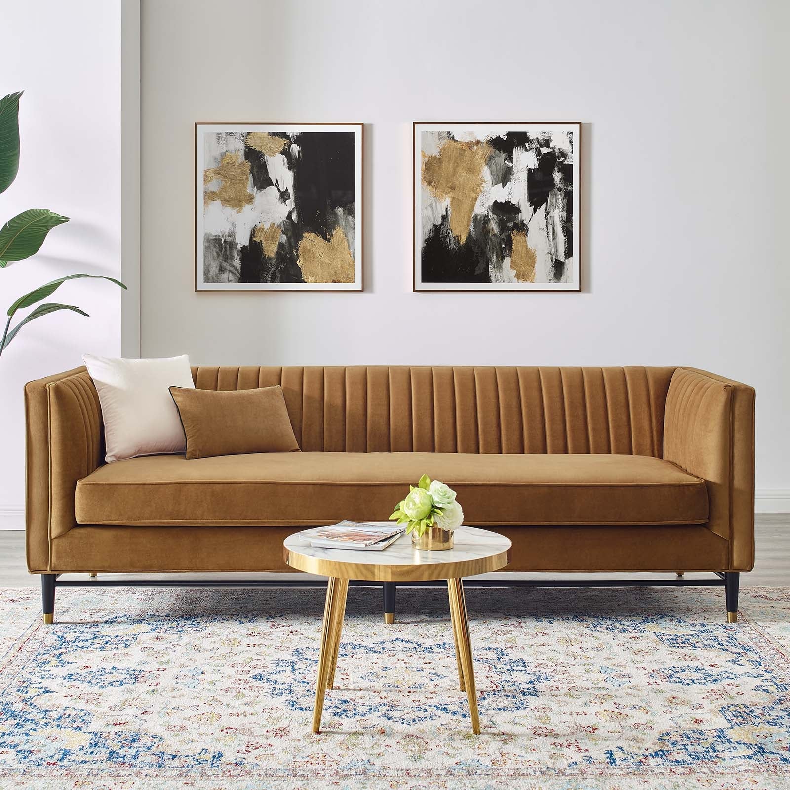 Modway Devote Channel Tufted Performance Velvet Sofa | Sofas