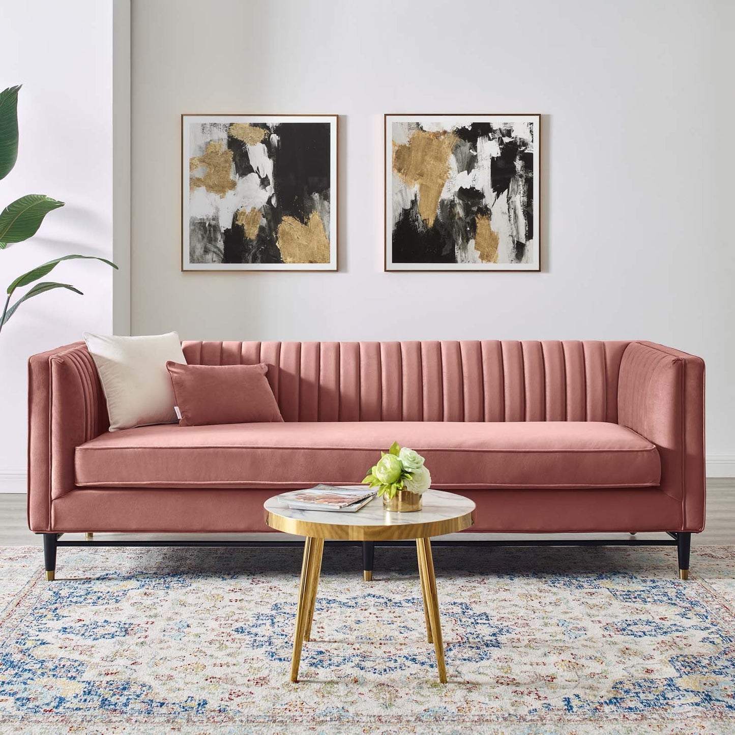 Modway Devote Channel Tufted Performance Velvet Sofa | Sofas | 