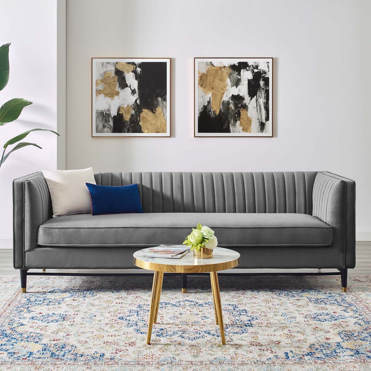 Modway Devote Channel Tufted Performance Velvet Sofa | Sofas | 