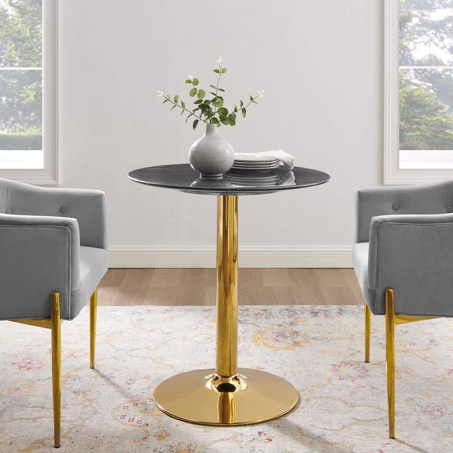 Modway Verne 28" Artificial Marble Dining Table | Dining Tables | Modishstore
