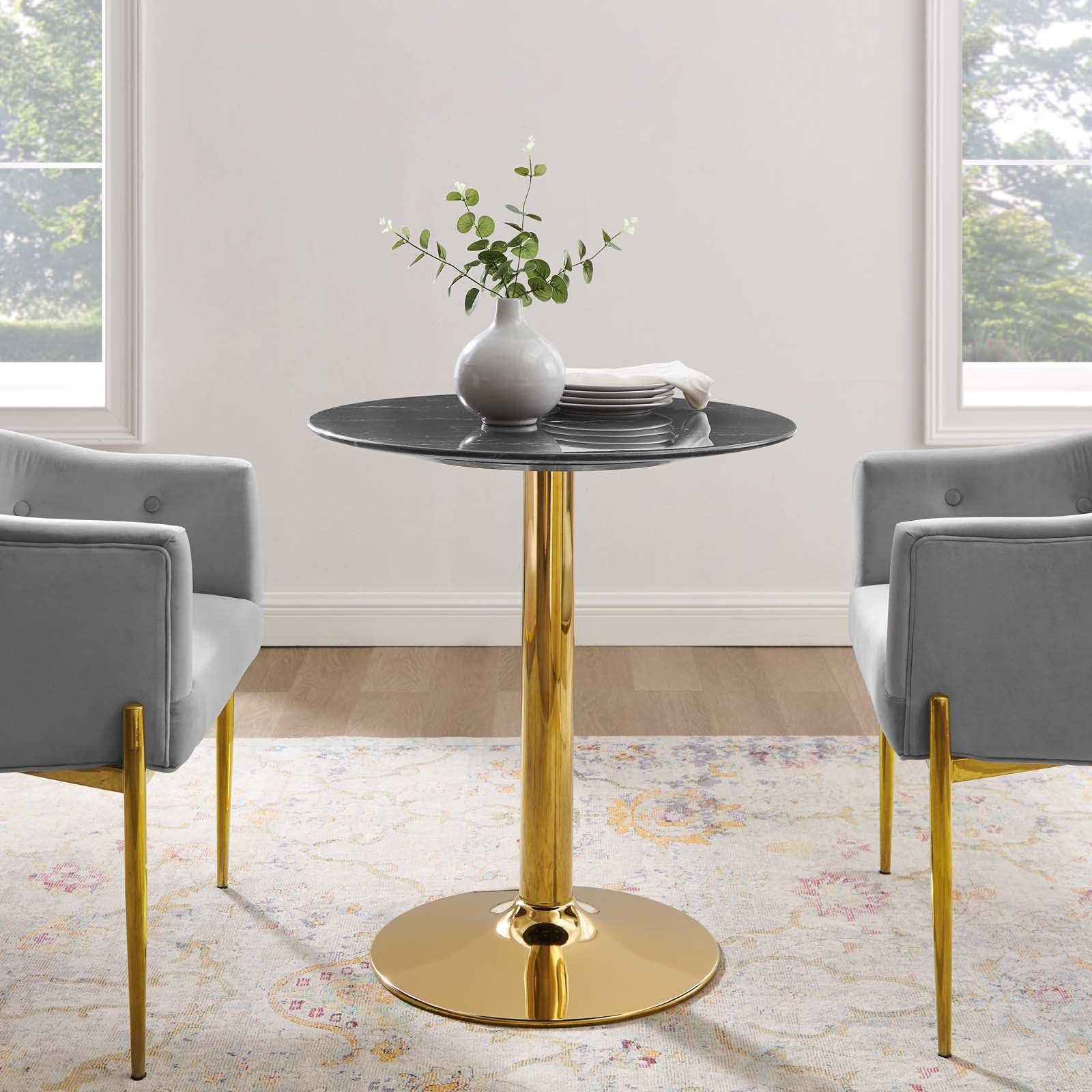 Modway Verne 28" Artificial Marble Dining Table | Dining Tables | Modishstore