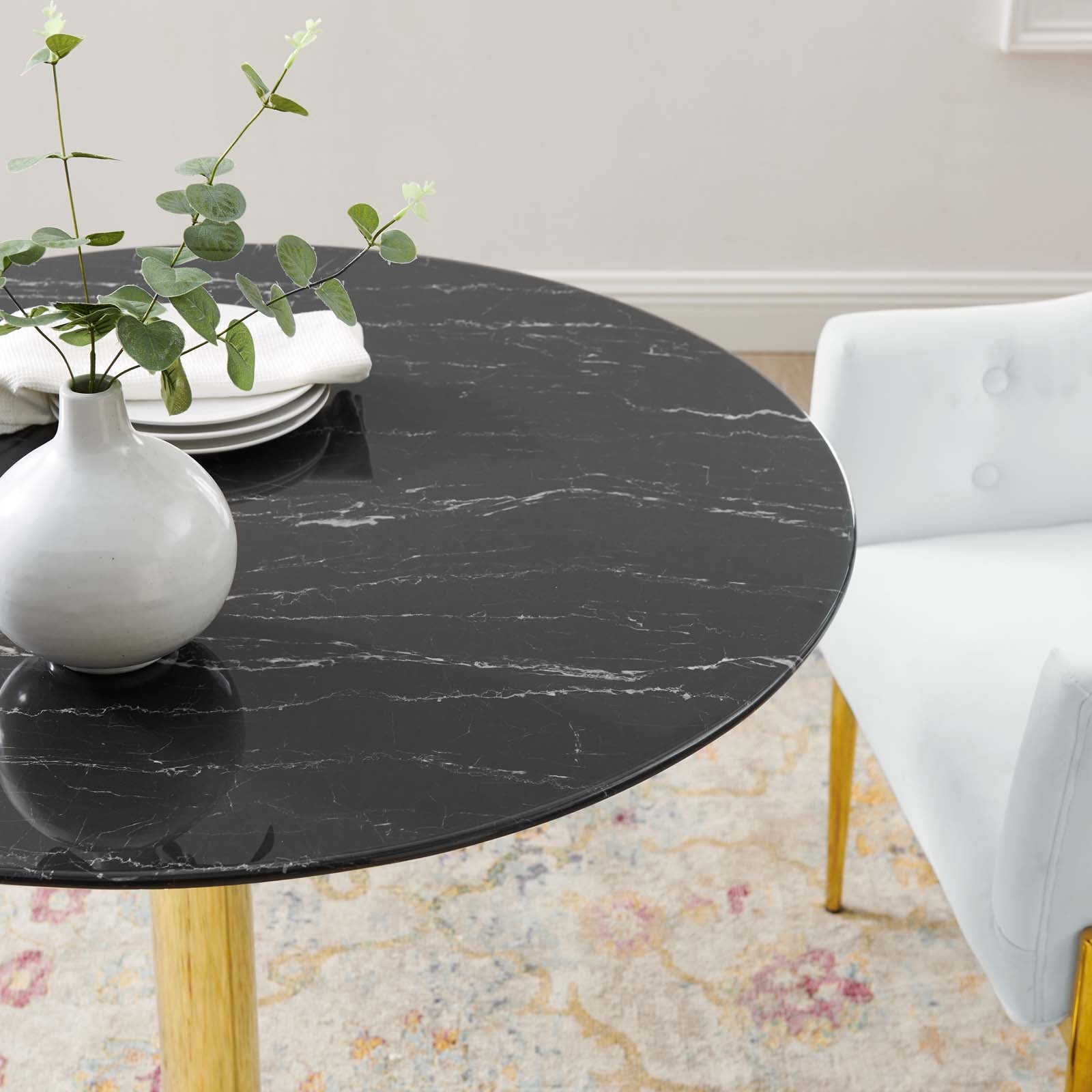 Modway Verne 35" Artificial Marble Dining Table | Dining Tables | Modishstore-6