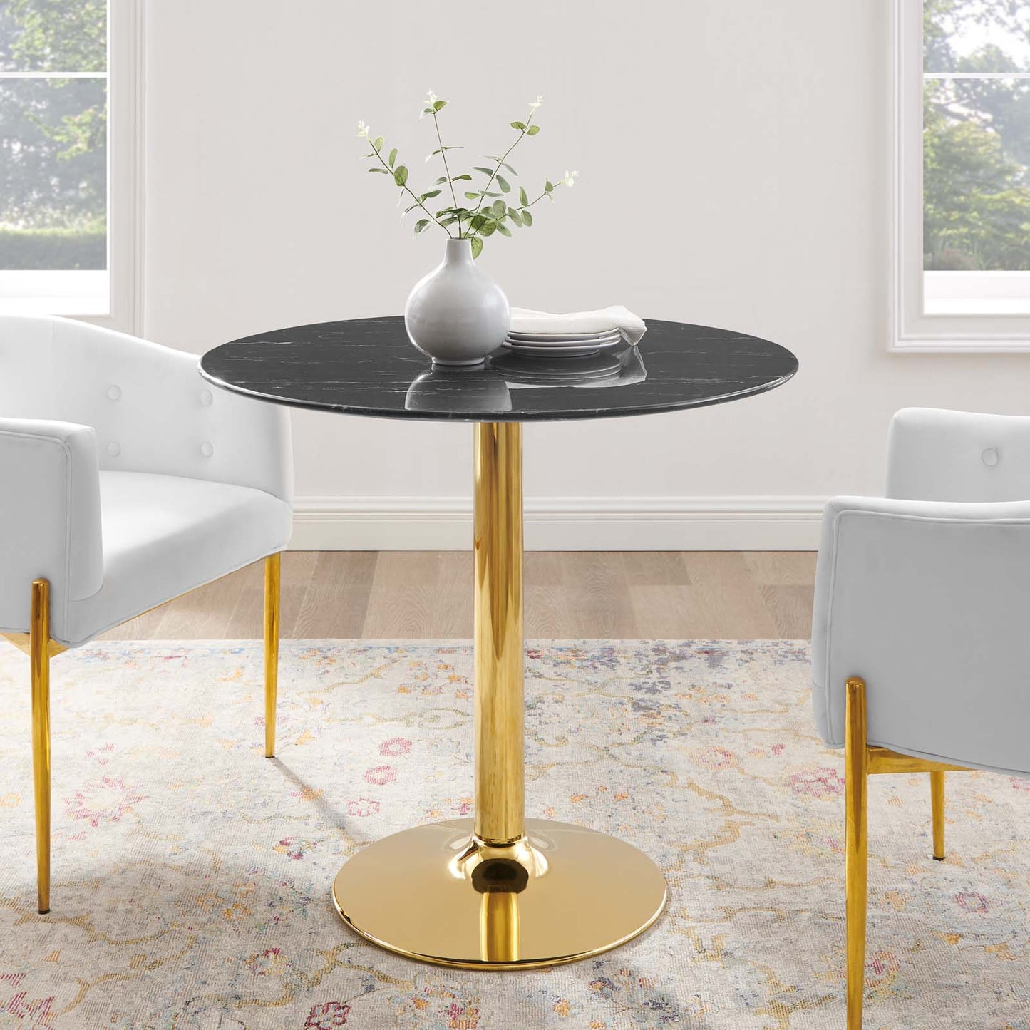 Modway Verne 35" Artificial Marble Dining Table | Dining Tables | Modishstore
