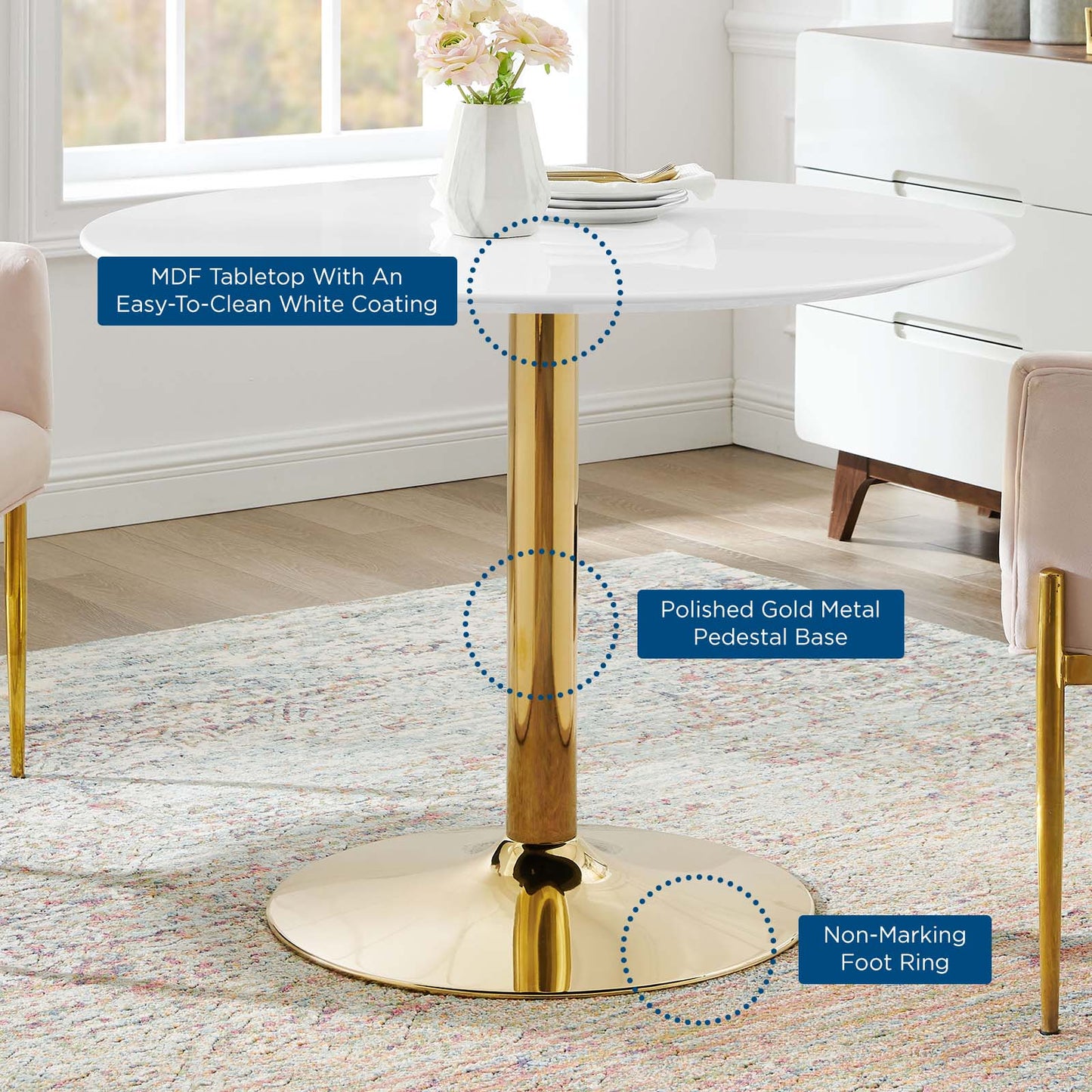 Modway Verne 40" Dining Table | Dining Tables | Modishstore-4