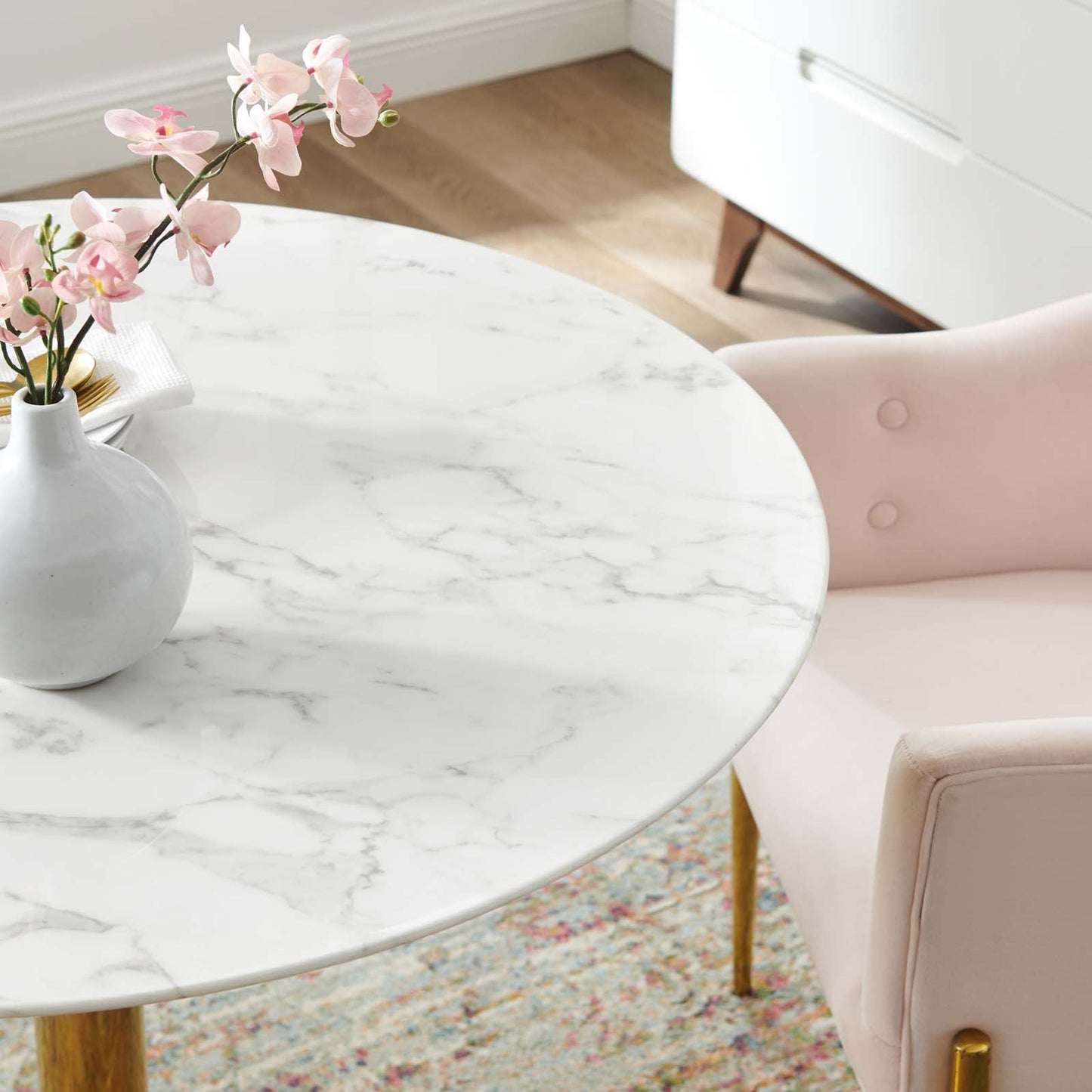 Modway Verne 40" Artificial Marble Dining Table | Dining Tables | Modishstore-5