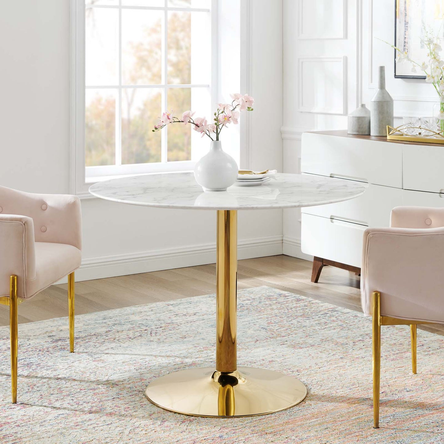 Modway Verne 40" Artificial Marble Dining Table | Dining Tables | Modishstore-6