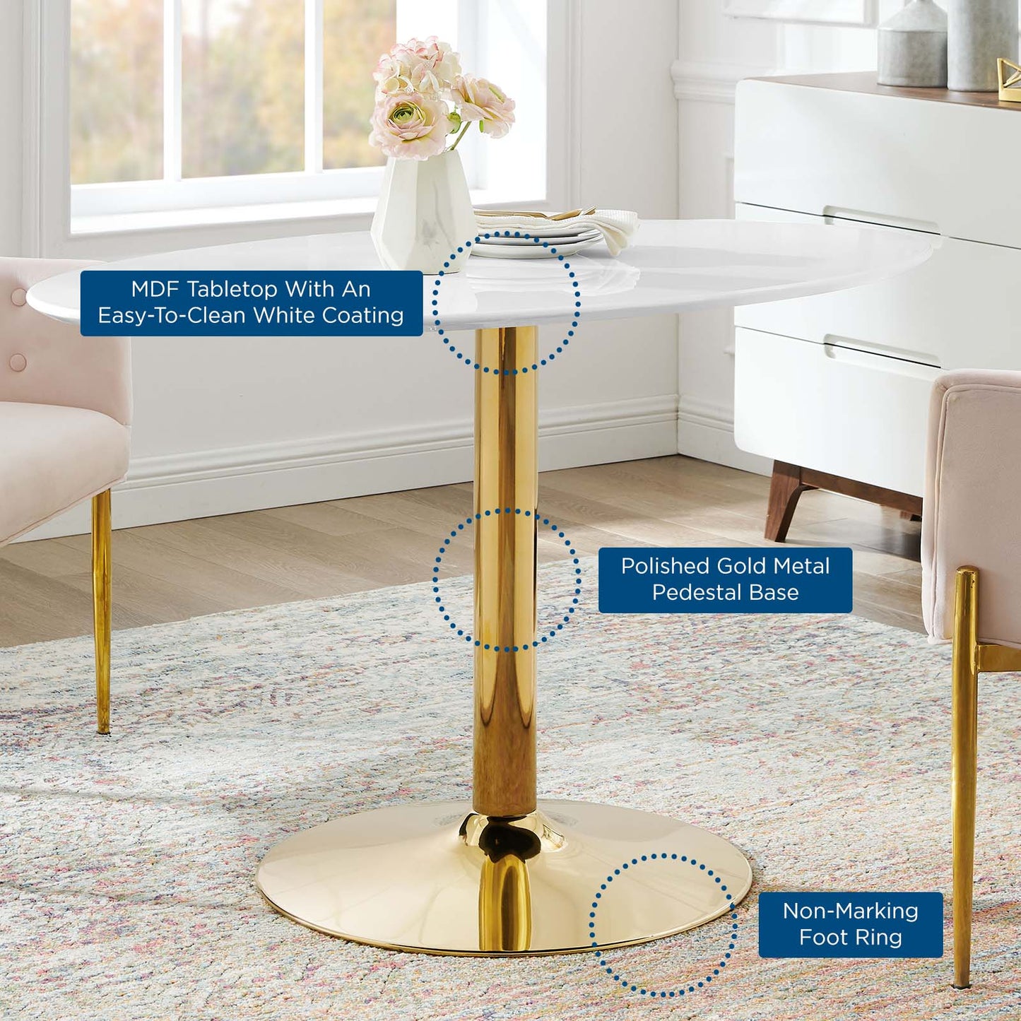 Modway Verne 48" Oval Dining Table | Dining Tables | Modishstore-4