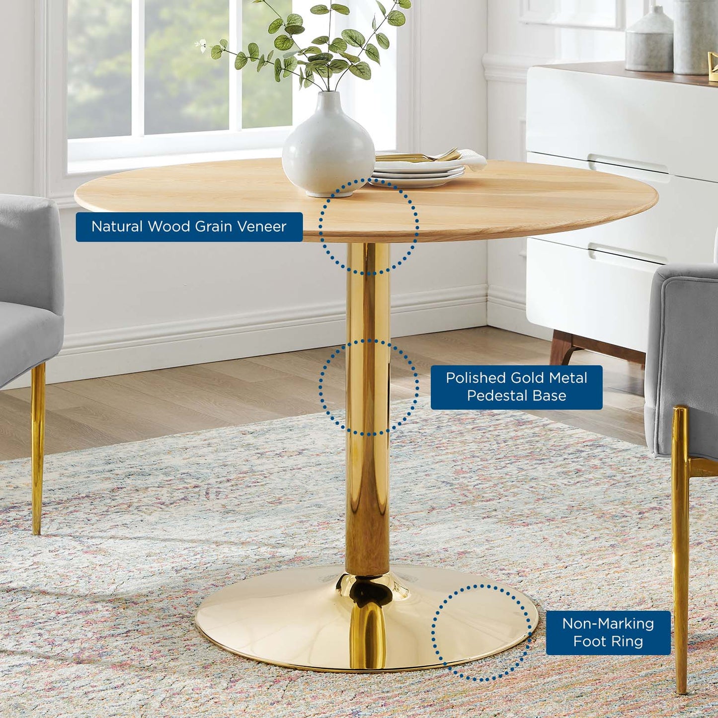 Modway Verne 40" Dining Table | Dining Tables | Modishstore-4