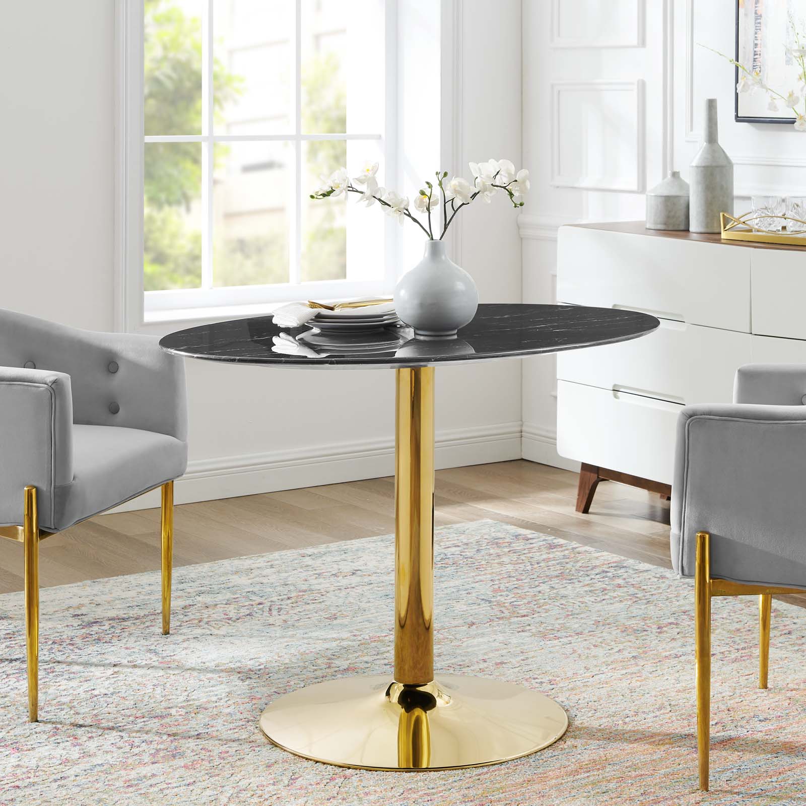 Modway Verne 42" Artificial Marble Dining Table | Dining Tables | Modishstore-6