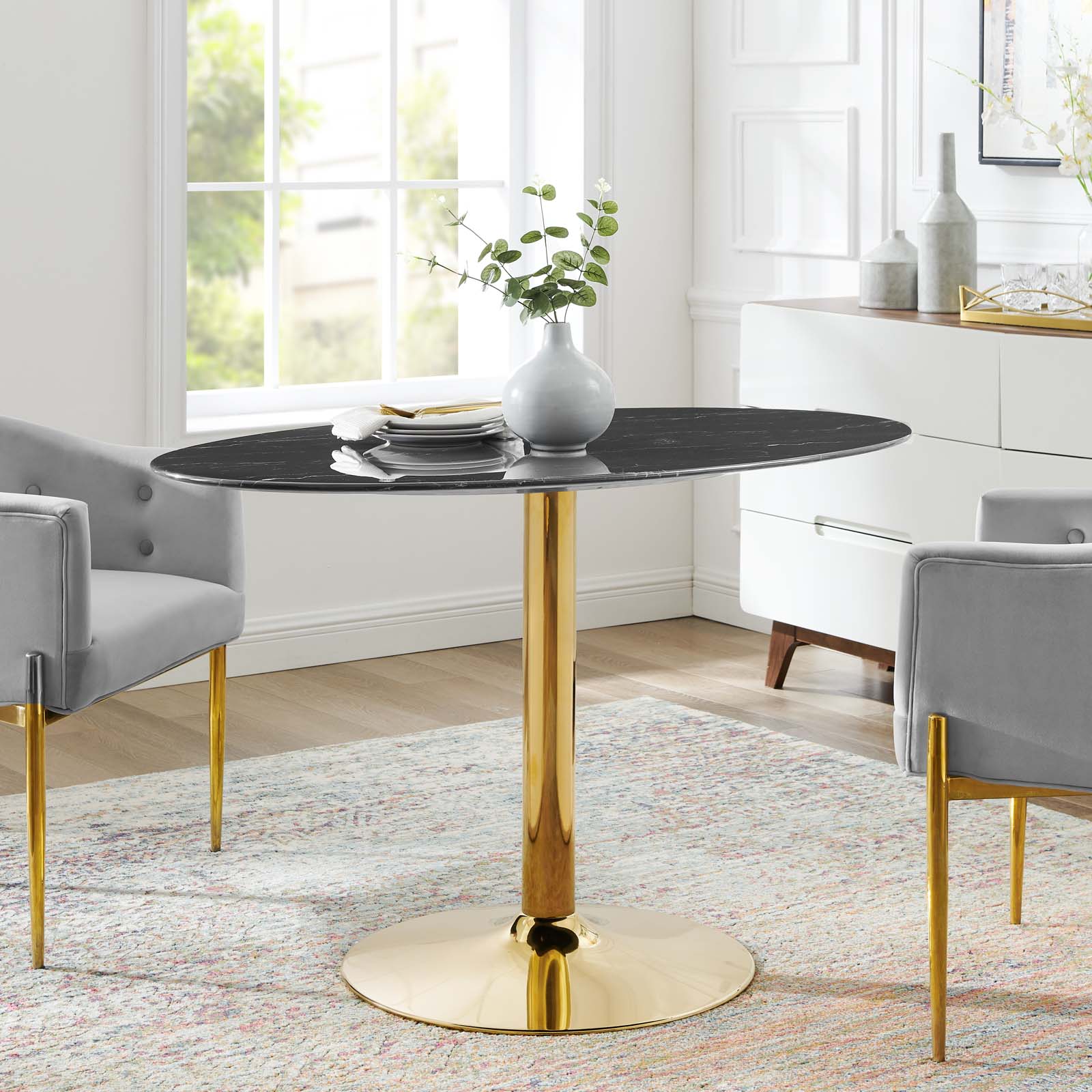 Modway Verne 48" Artificial Marble Dining Table | Dining Tables | Modishstore-6