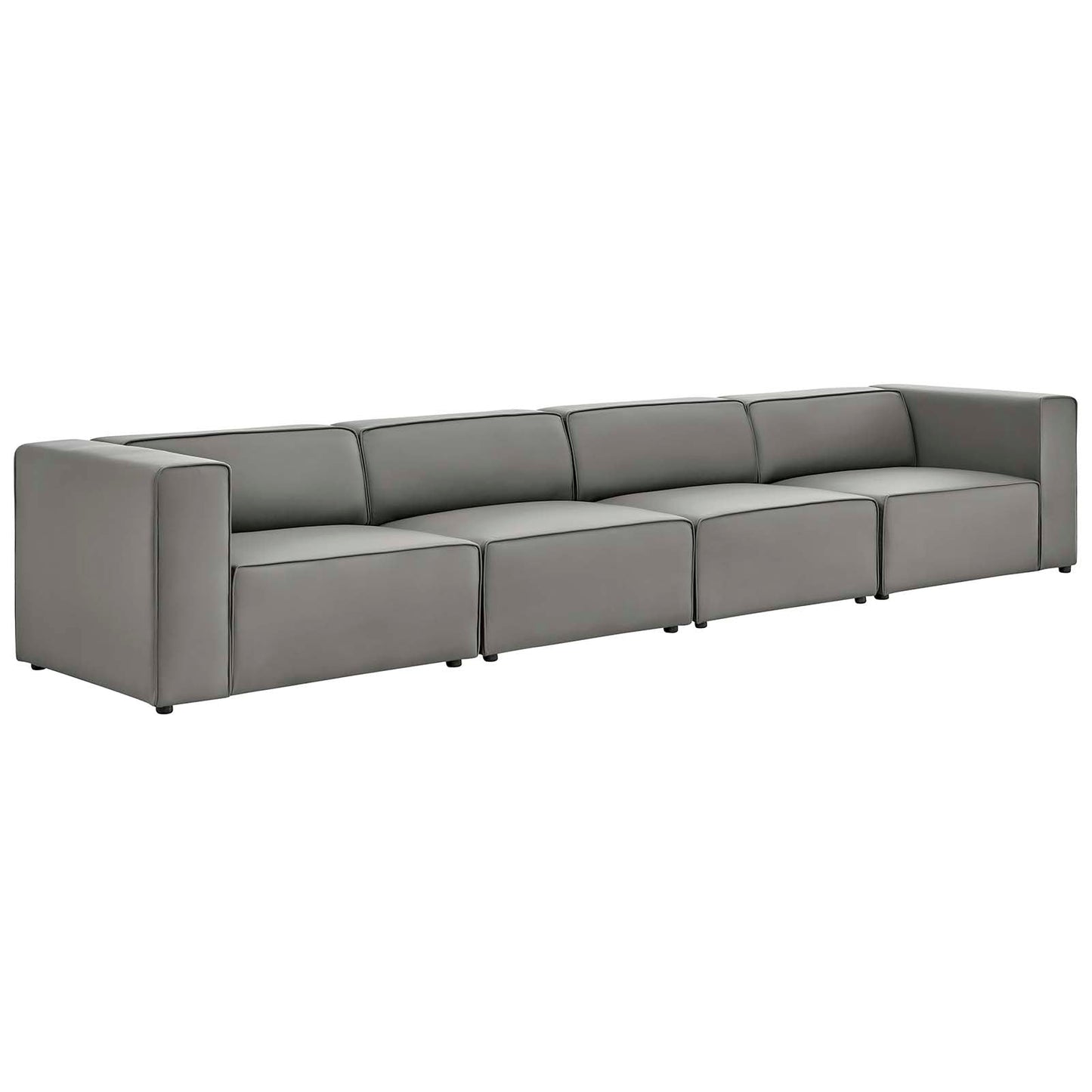Modway Mingle Vegan Leather 4-Piece Sectional Sofa | Sofas | Modishstore-5