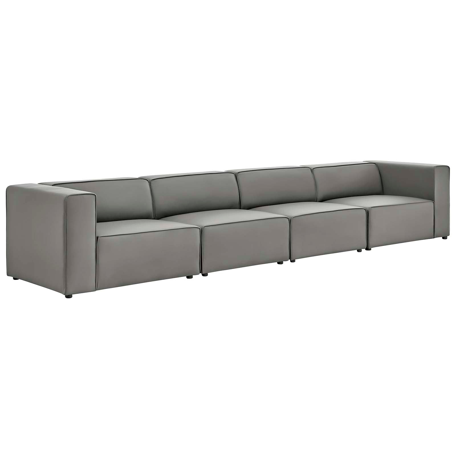 Modway Mingle Vegan Leather 4-Piece Sectional Sofa | Sofas | Modishstore-5