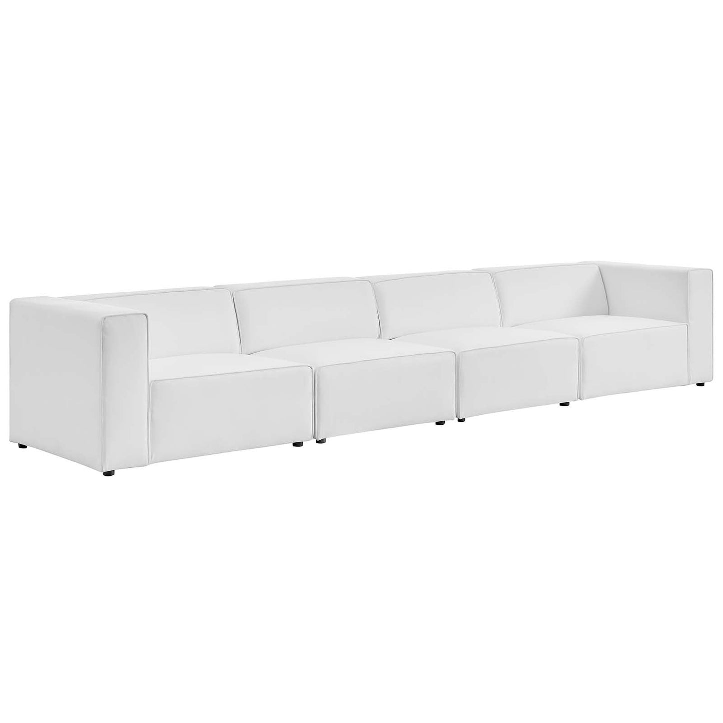 Modway Mingle Vegan Leather 4-Piece Sectional Sofa | Sofas | Modishstore-2