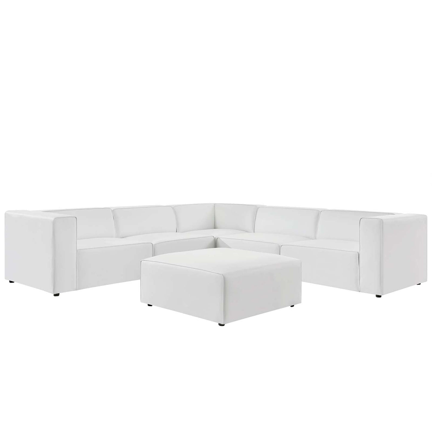Modway Mingle Vegan Leather 7-Piece Furniture Set | Sofas | Modishstore-2
