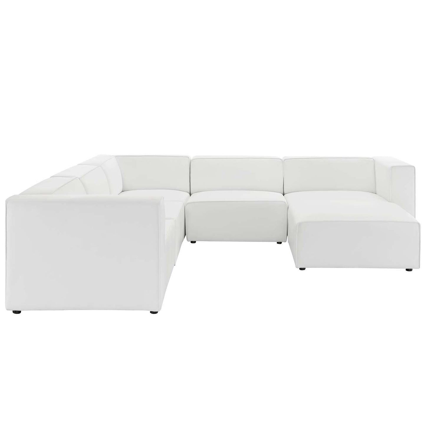 Modway Mingle Vegan Leather 7-Piece Furniture Set | Sofas | Modishstore-3