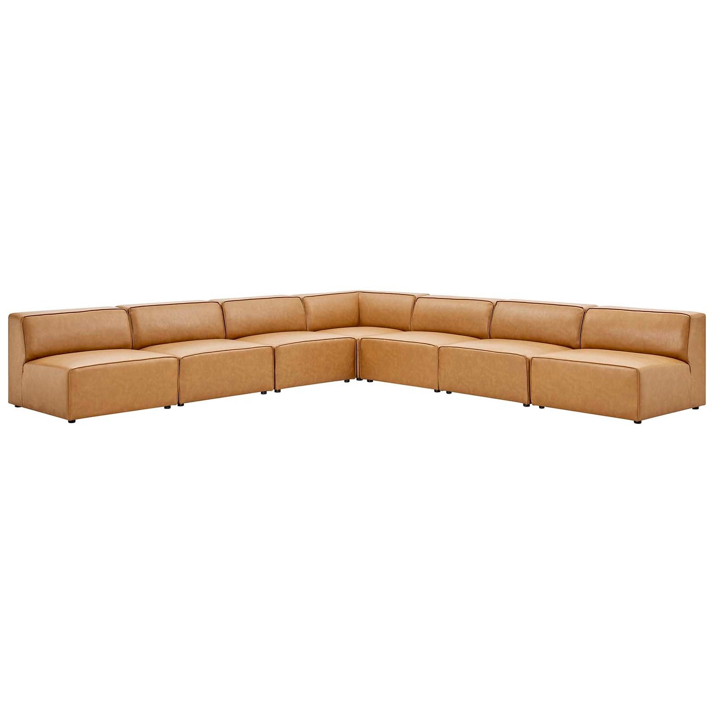 New Modway Mingle Vegan Leather 7-Piece Sectional Sofa | Sofas | Modishstore-9