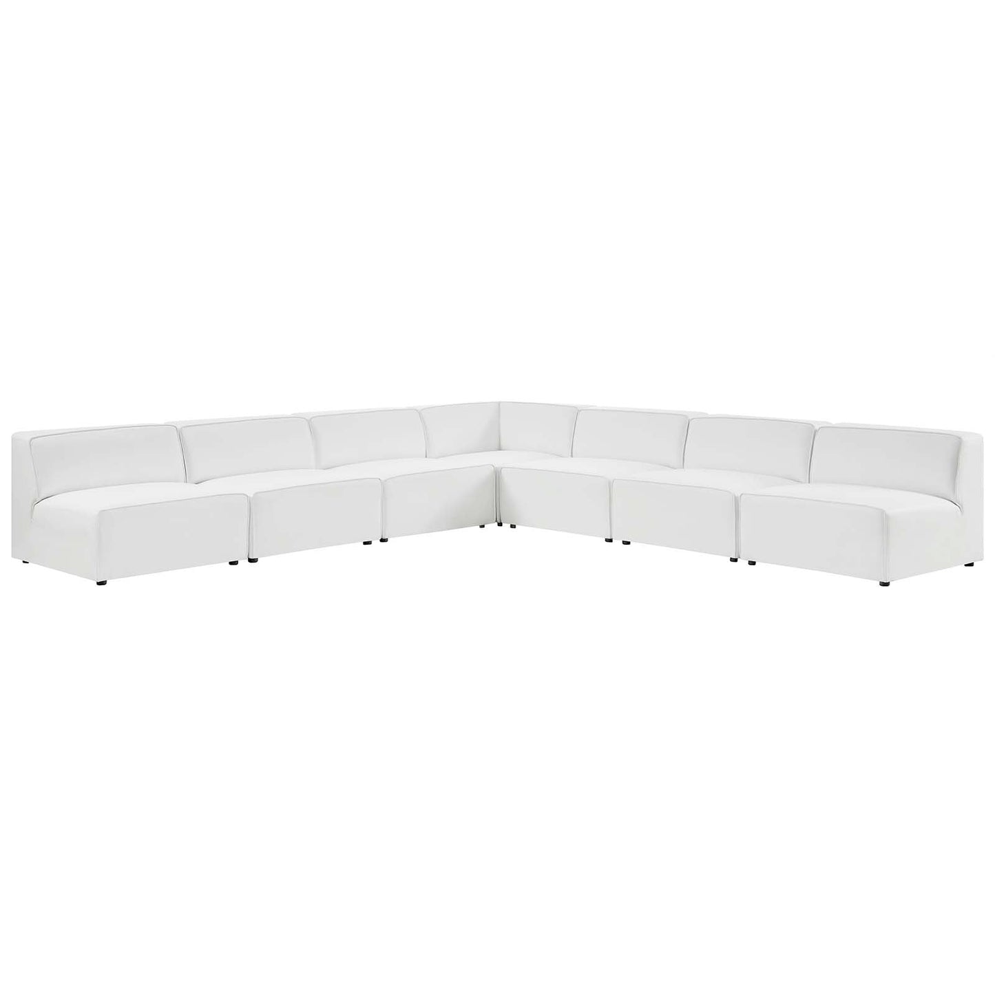 New Modway Mingle Vegan Leather 7-Piece Sectional Sofa | Sofas | Modishstore-15