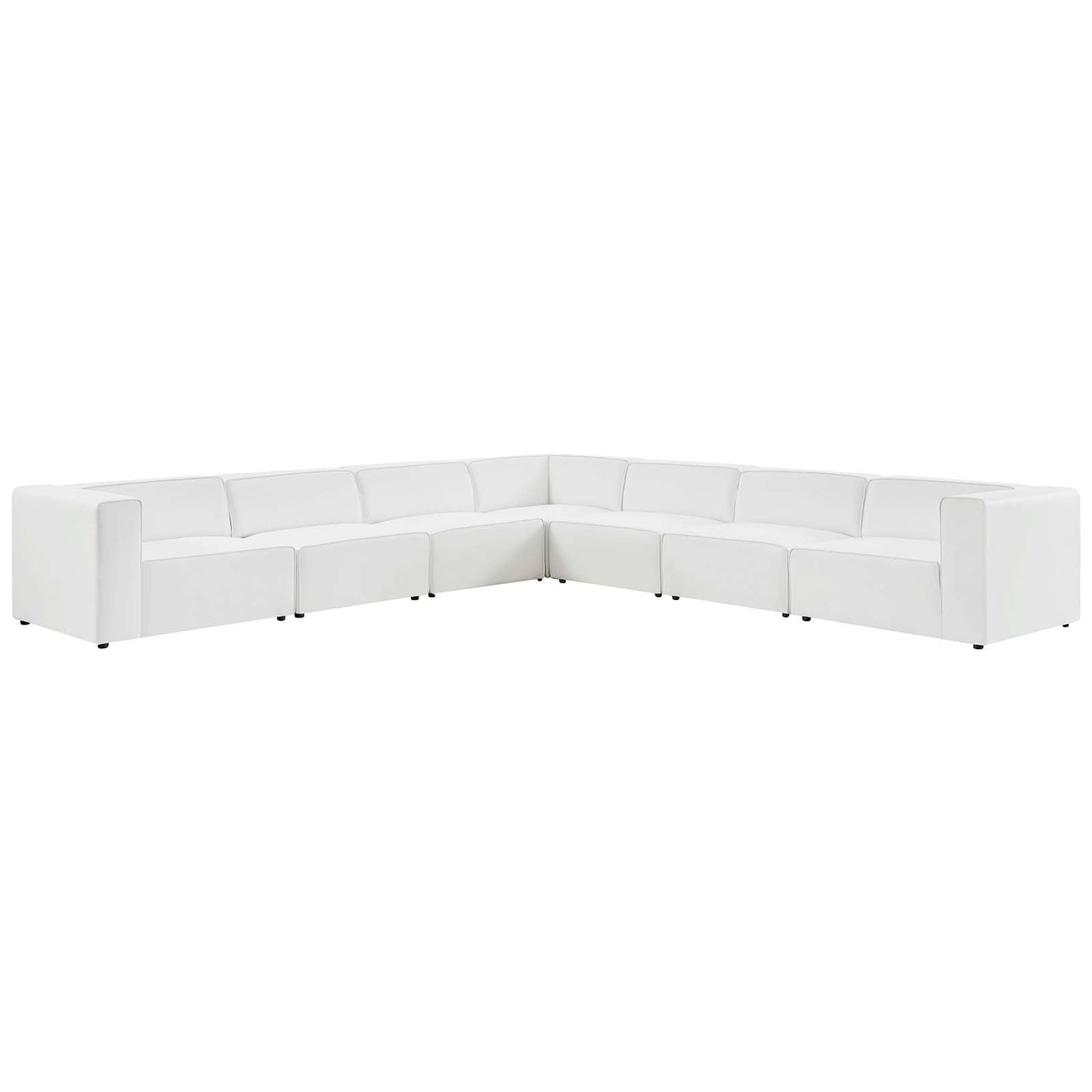 Modway Mingle Vegan Leather 7-Piece Sectional Sofa | Sofas | Modishstore-9