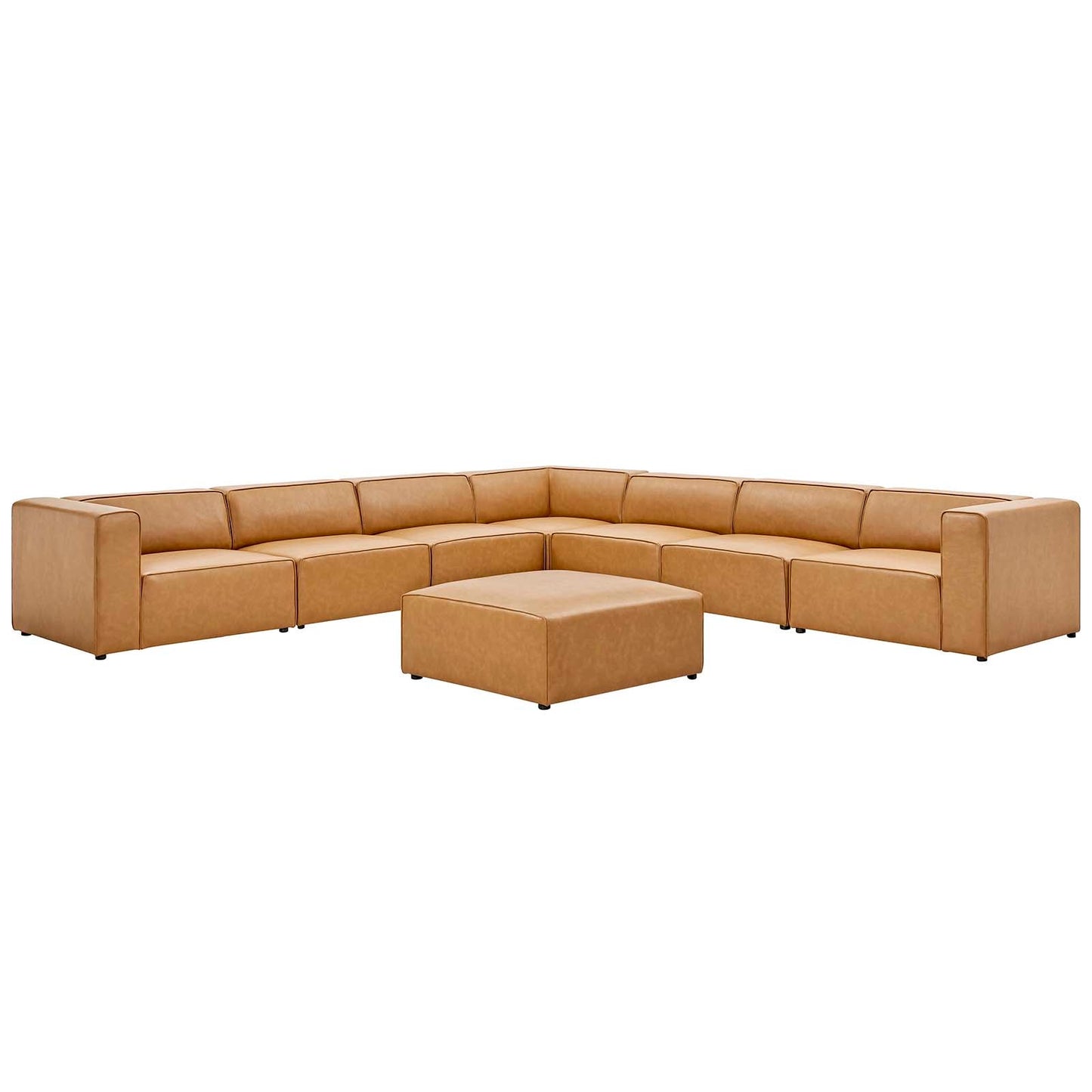 Modway Mingle Vegan Leather 8-Piece Sectional Sofa Set | Sofas | Modishstore-8