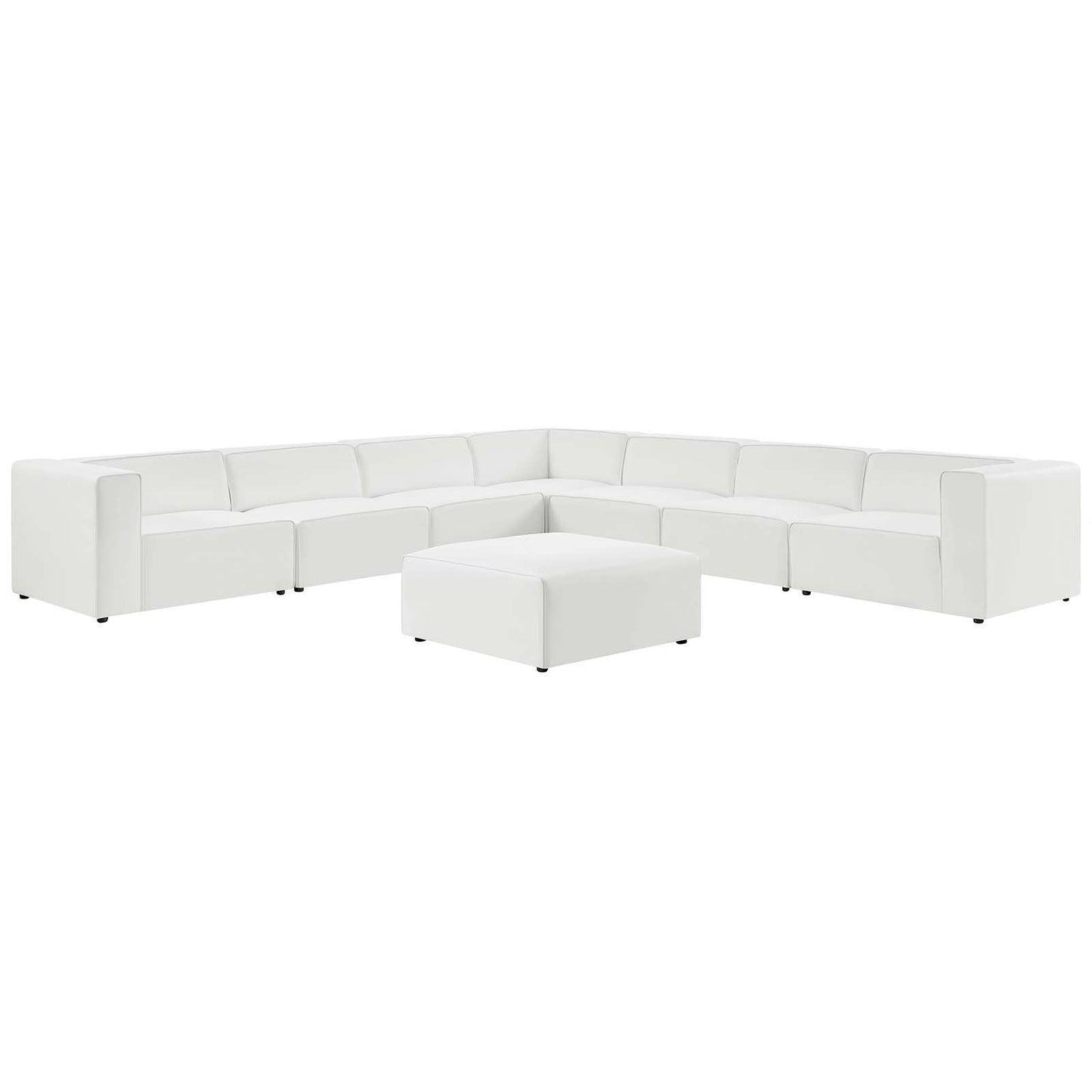 Modway Mingle Vegan Leather 8-Piece Sectional Sofa Set | Sofas | Modishstore-2