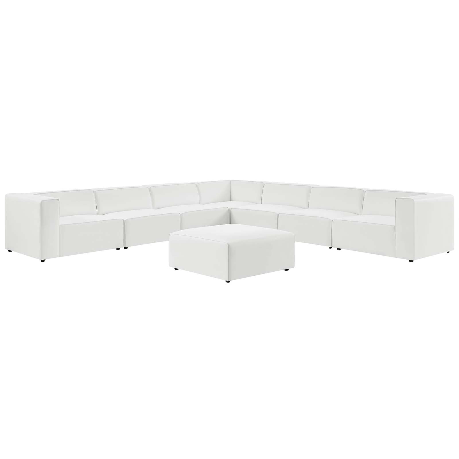 Modway Mingle Vegan Leather 8-Piece Sectional Sofa Set | Sofas | Modishstore-2