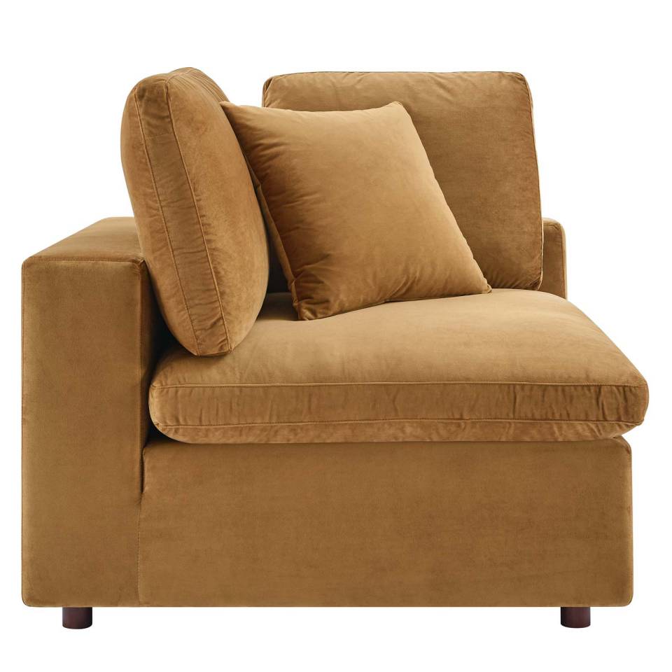 Modway Commix Down Filled Overstuffed Performance Velvet 4-Seater Sofa | Sofas | 