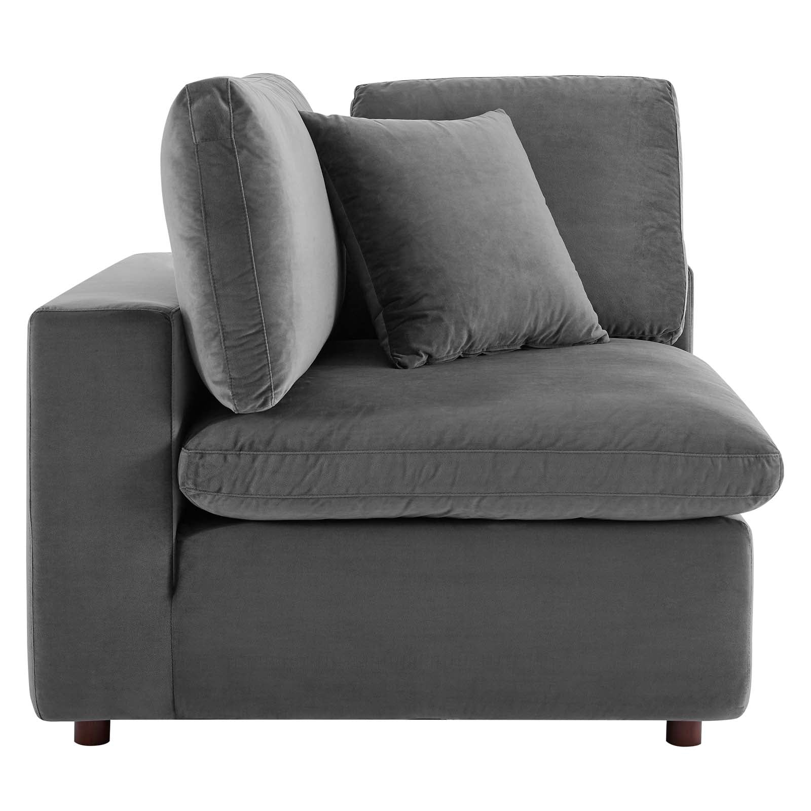 Modway Commix Down Filled Overstuffed Performance Velvet 5-Piece Sectional Sofa | Sofas | 