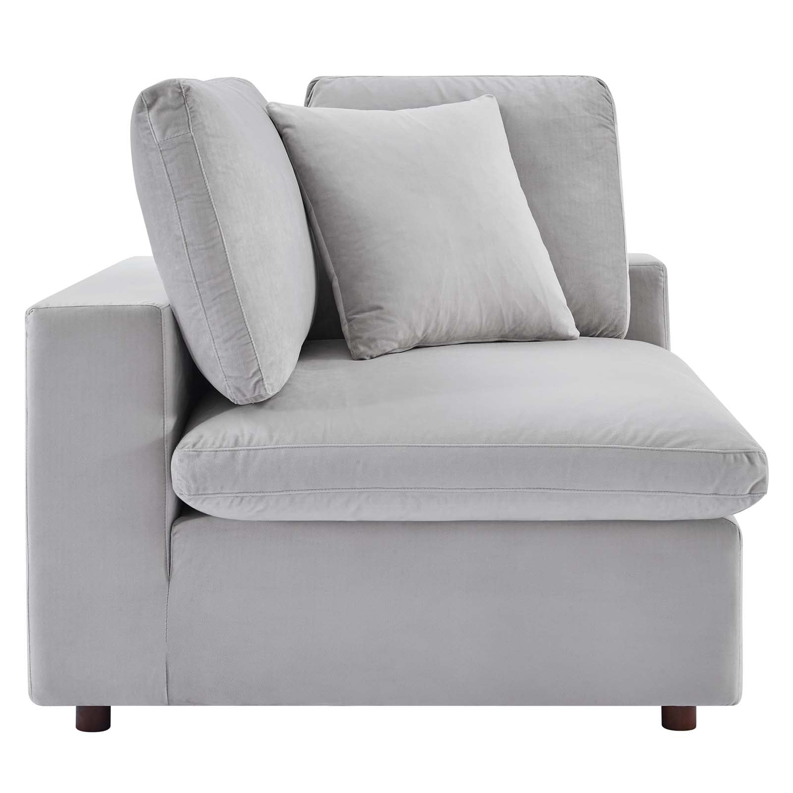 Modway Commix Down Filled Overstuffed Performance Velvet 5-Piece Sectional Sofa | Sofas | 