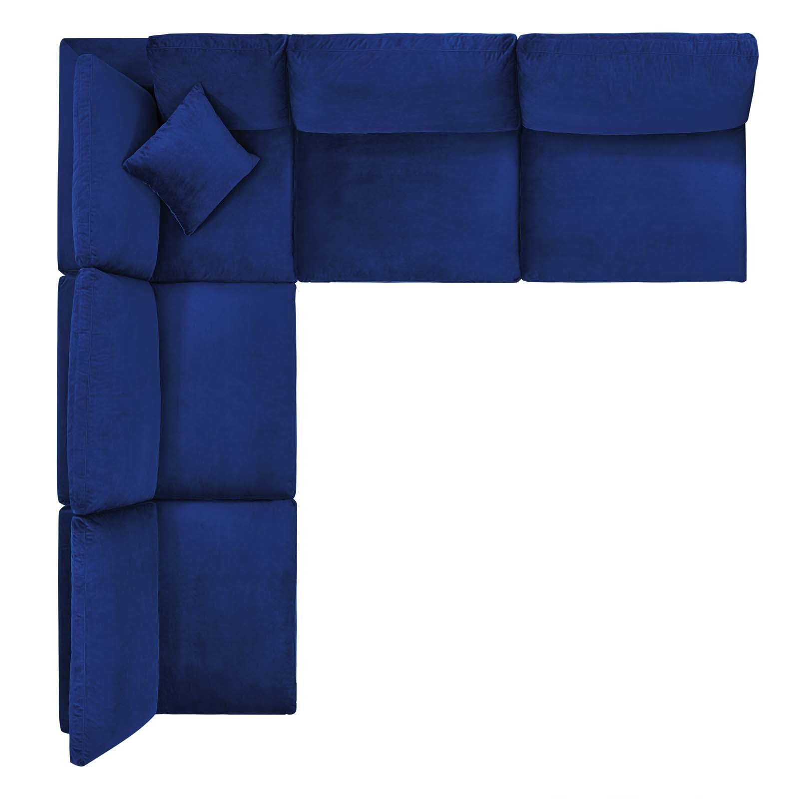 Modway Commix Down Filled Overstuffed Performance Velvet 5-Piece Sectional Sofa | Sofas | 