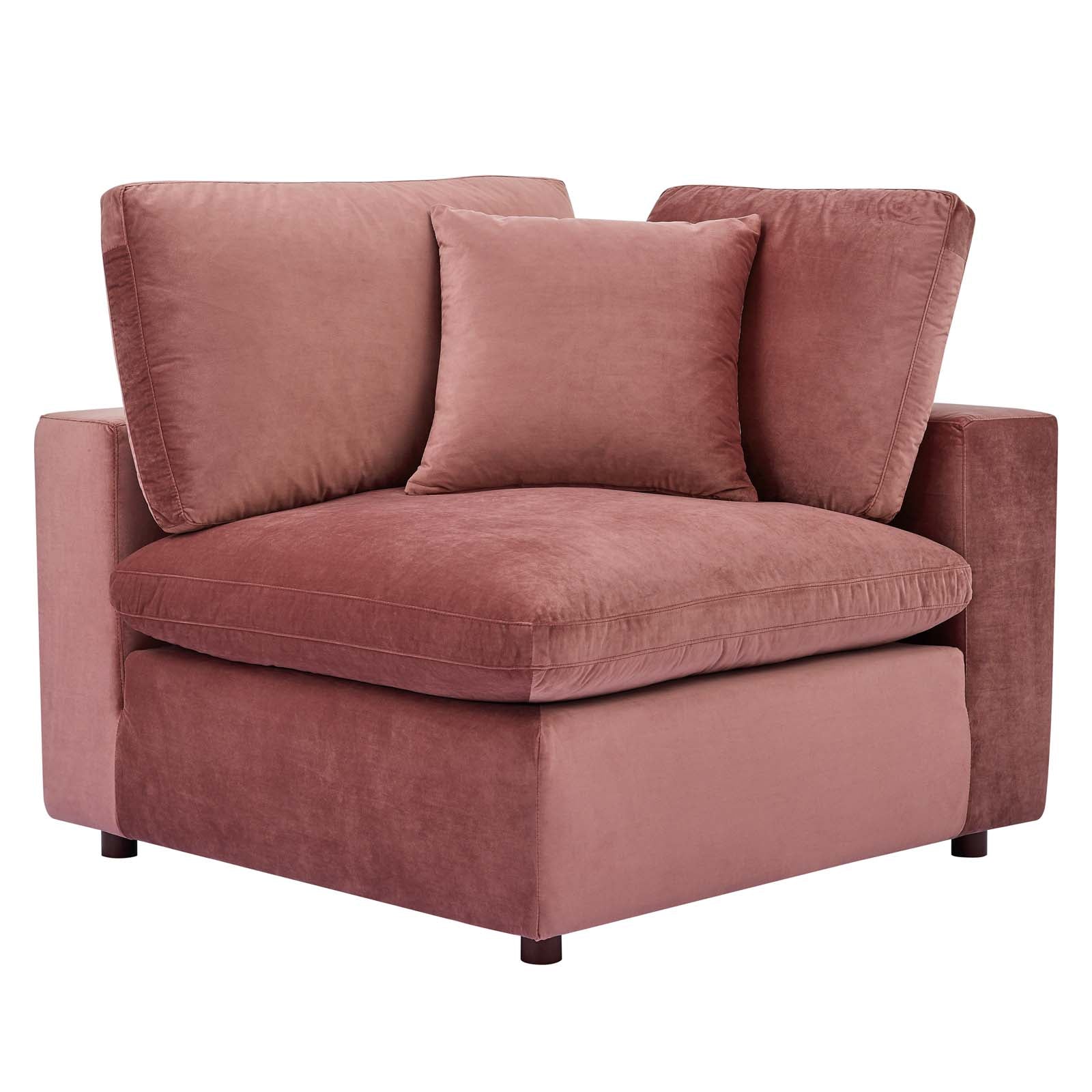 Modway Commix Down Filled Overstuffed Performance Velvet 5-Piece Sectional Sofa | Sofas | 