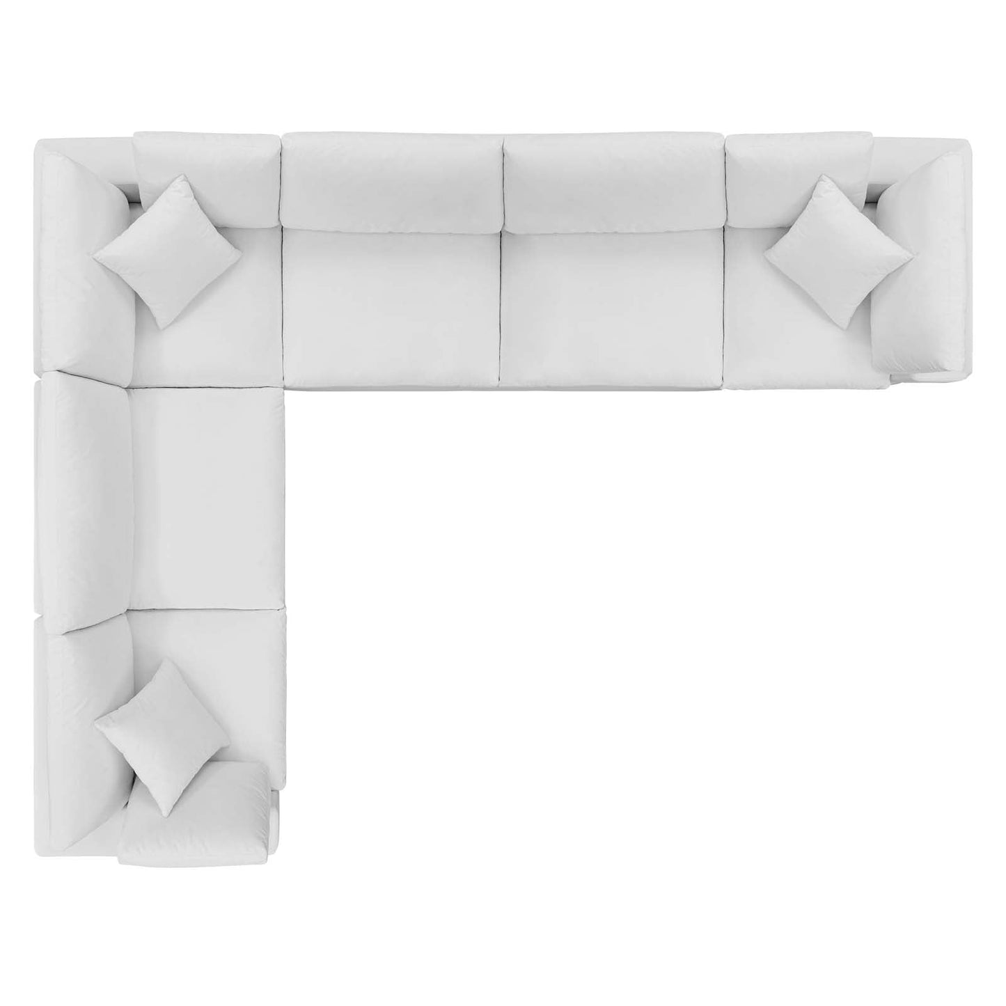 Commix Down Filled Overstuffed Performance Velvet 6-Piece Sectional Sofa By Modway | Sofas | 