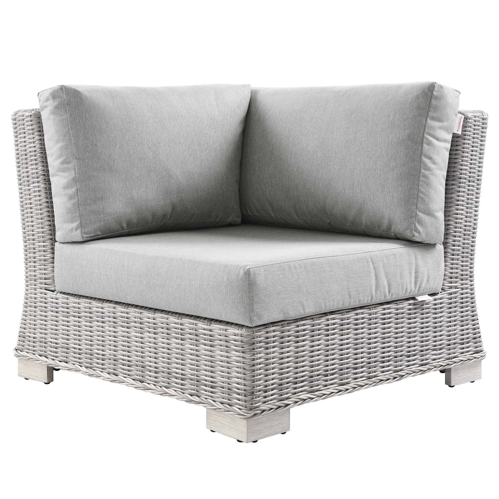 Modway Conway Outdoor Patio Wicker Rattan Corner Chair | Outdoor Sofas, Loveseats & Sectionals | 