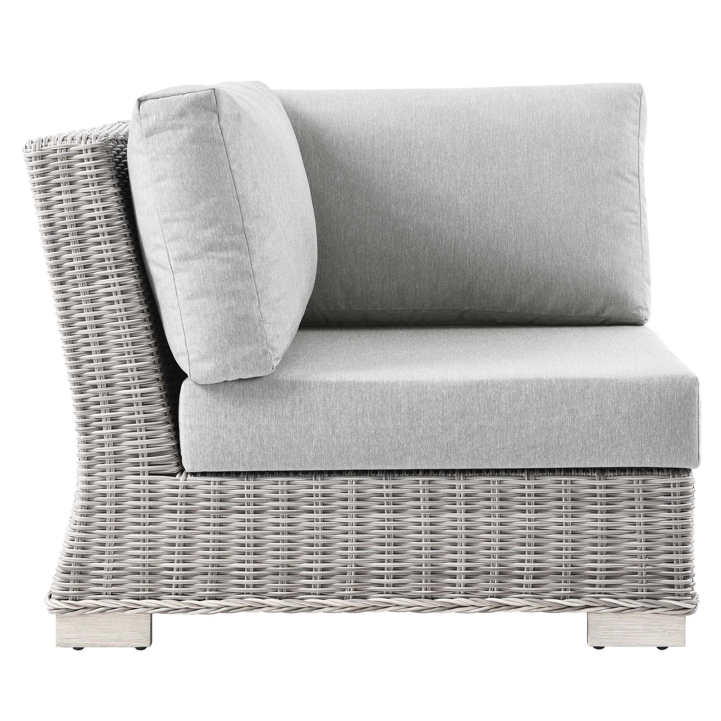 Modway Conway Outdoor Patio Wicker Rattan Corner Chair | Outdoor Sofas, Loveseats & Sectionals | 