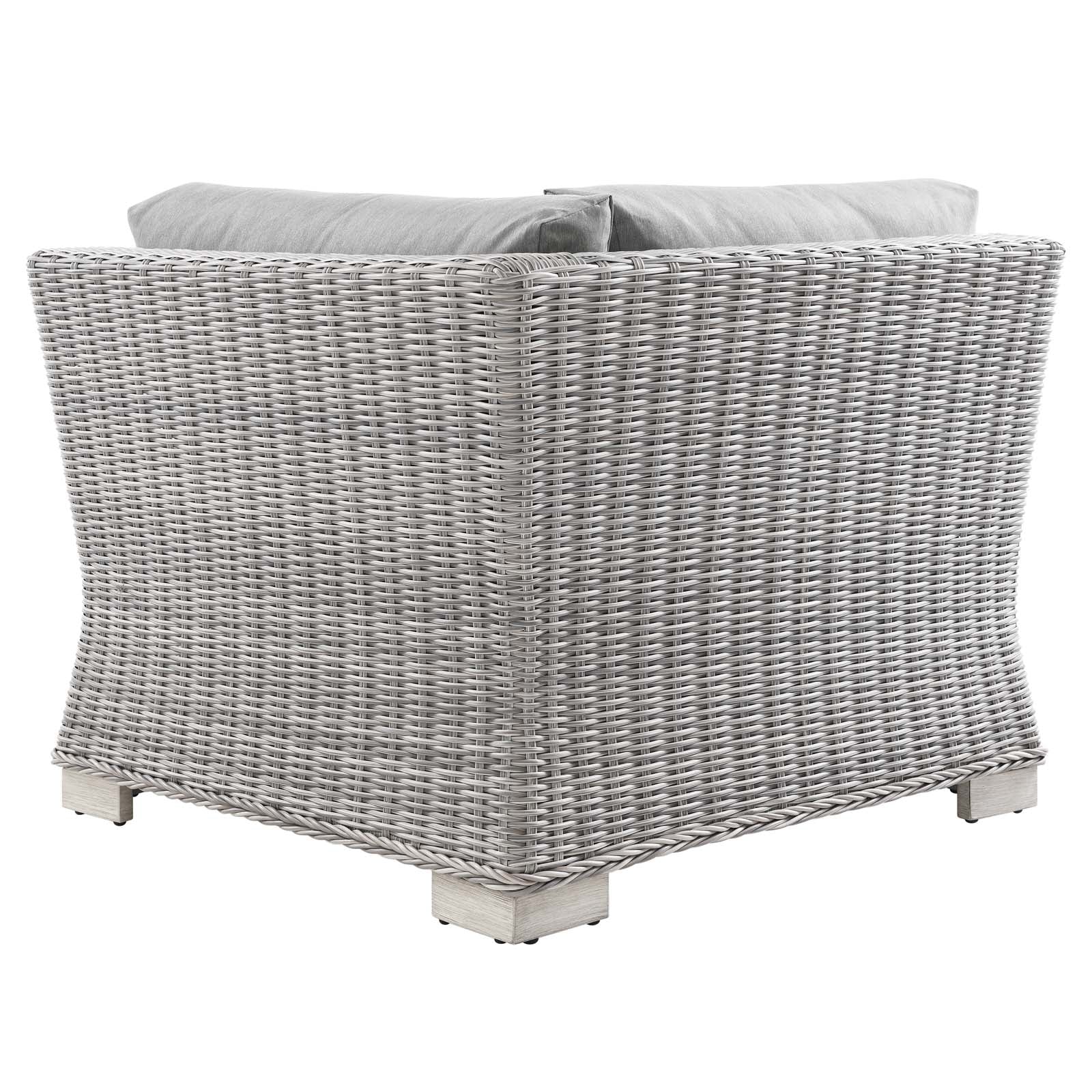 Modway Conway Outdoor Patio Wicker Rattan Corner Chair | Outdoor Sofas, Loveseats & Sectionals | 