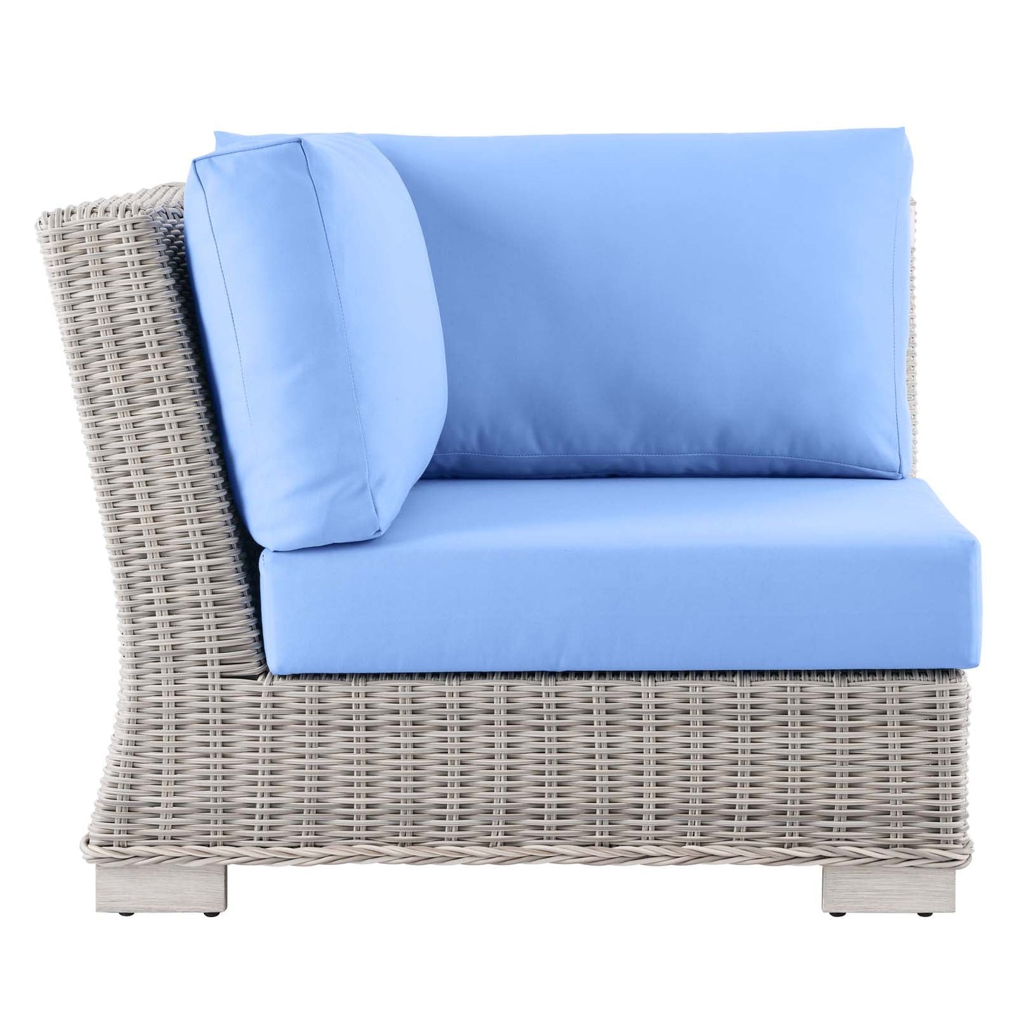 Modway Conway Outdoor Patio Wicker Rattan Corner Chair | Outdoor Sofas, Loveseats & Sectionals | 