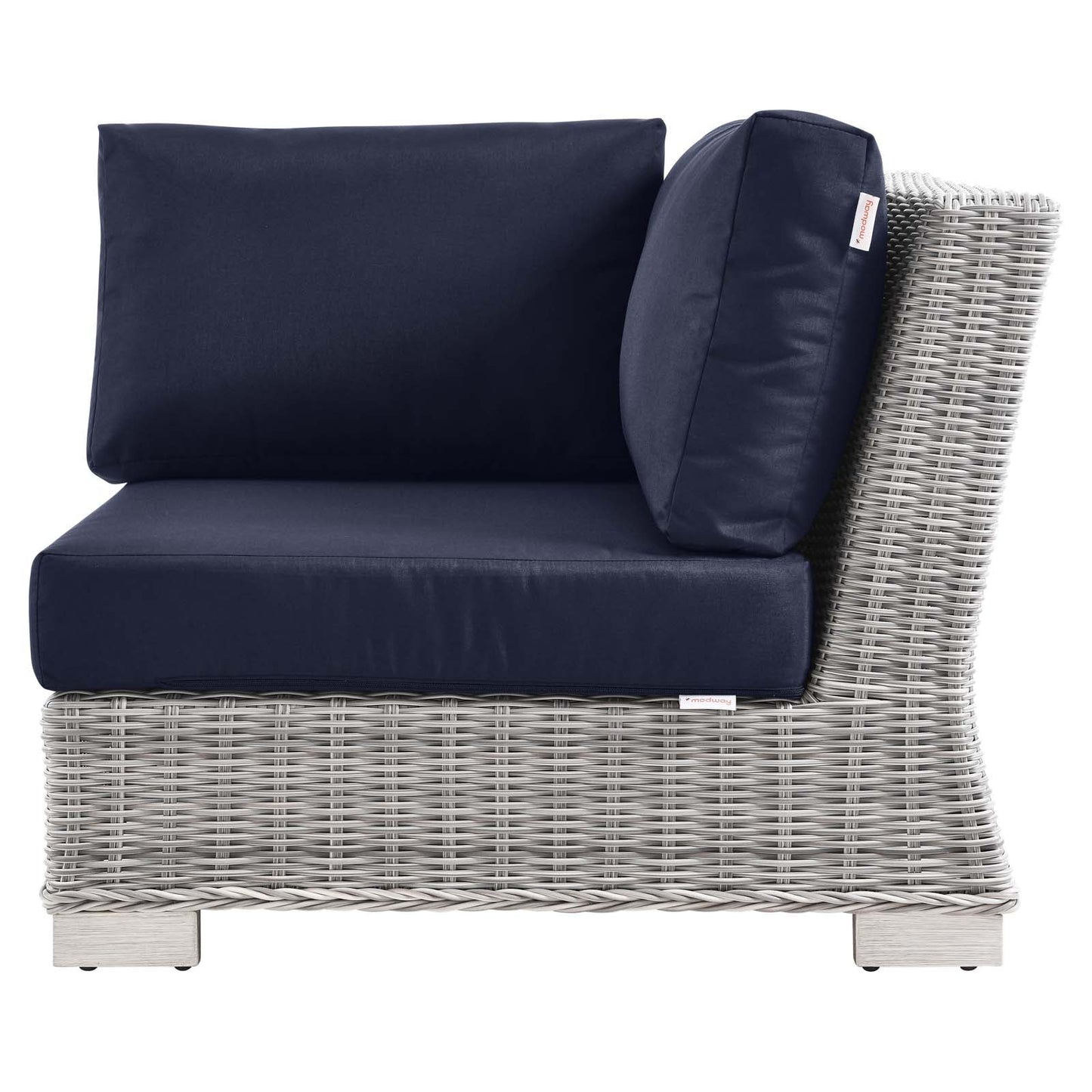 Modway Conway Outdoor Patio Wicker Rattan Corner Chair | Outdoor Sofas, Loveseats & Sectionals | 