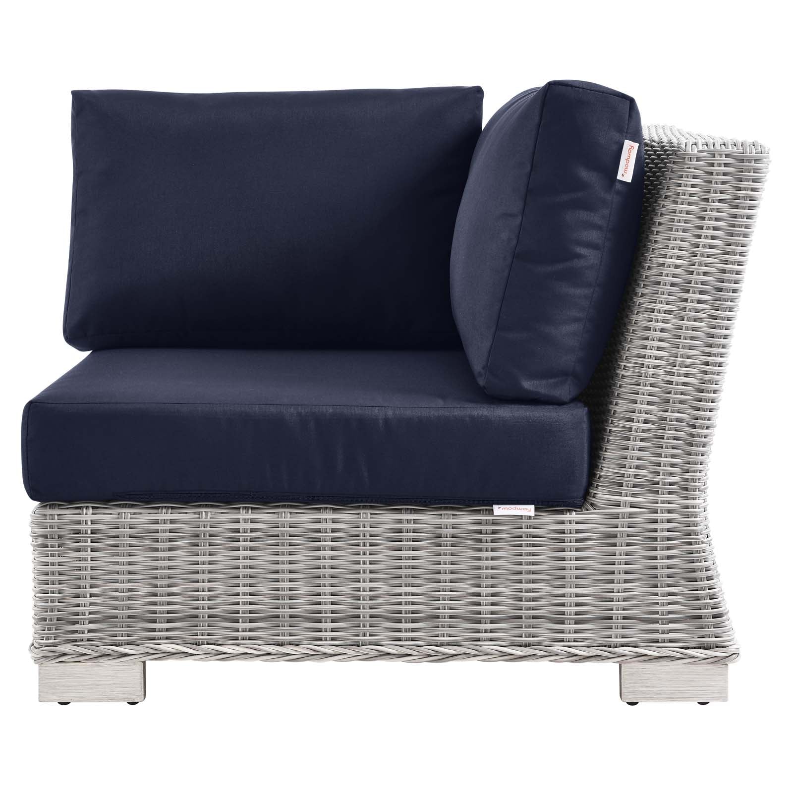 Modway Conway Outdoor Patio Wicker Rattan Corner Chair | Outdoor Sofas, Loveseats & Sectionals | 