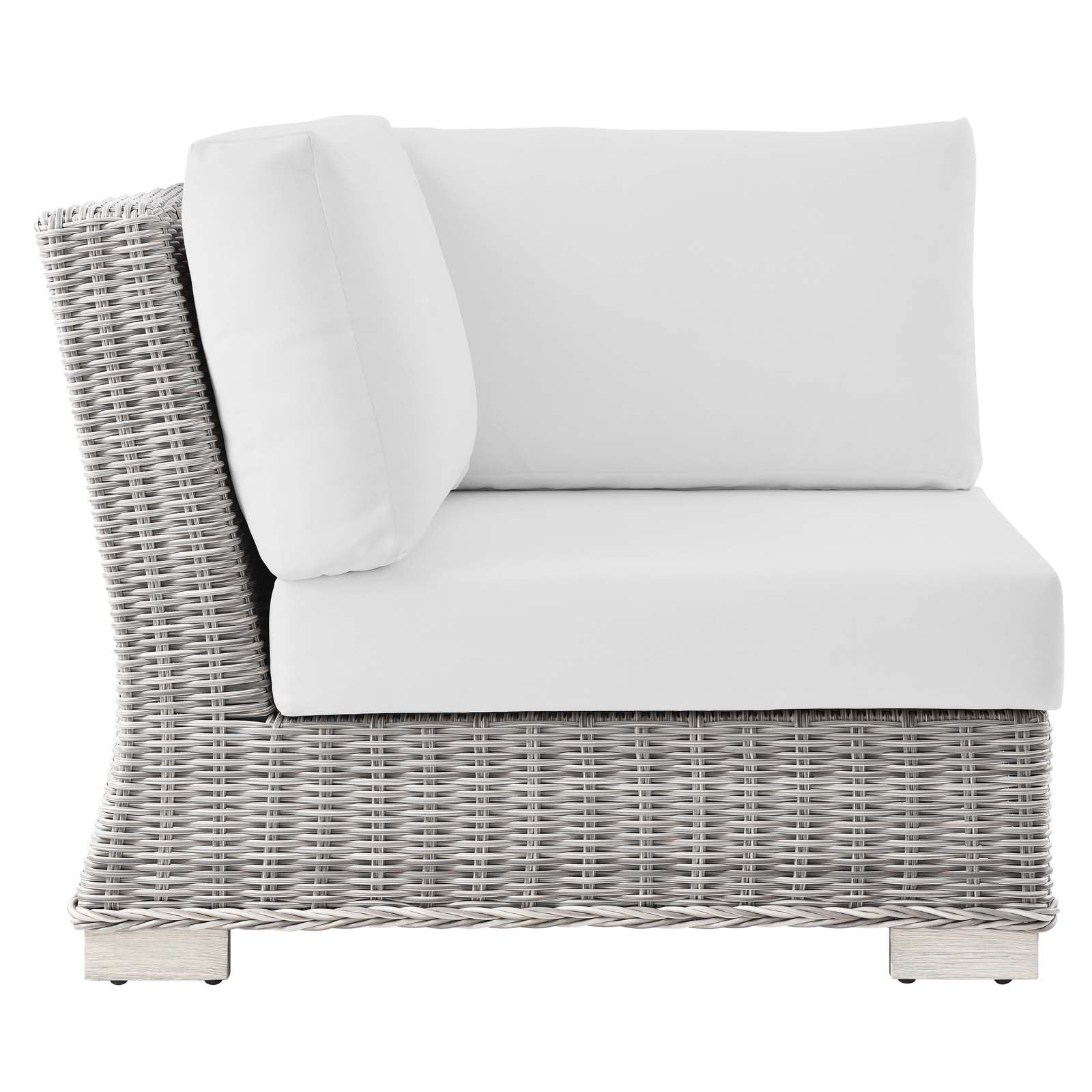 Modway Conway Outdoor Patio Wicker Rattan Corner Chair | Outdoor Sofas, Loveseats & Sectionals | 