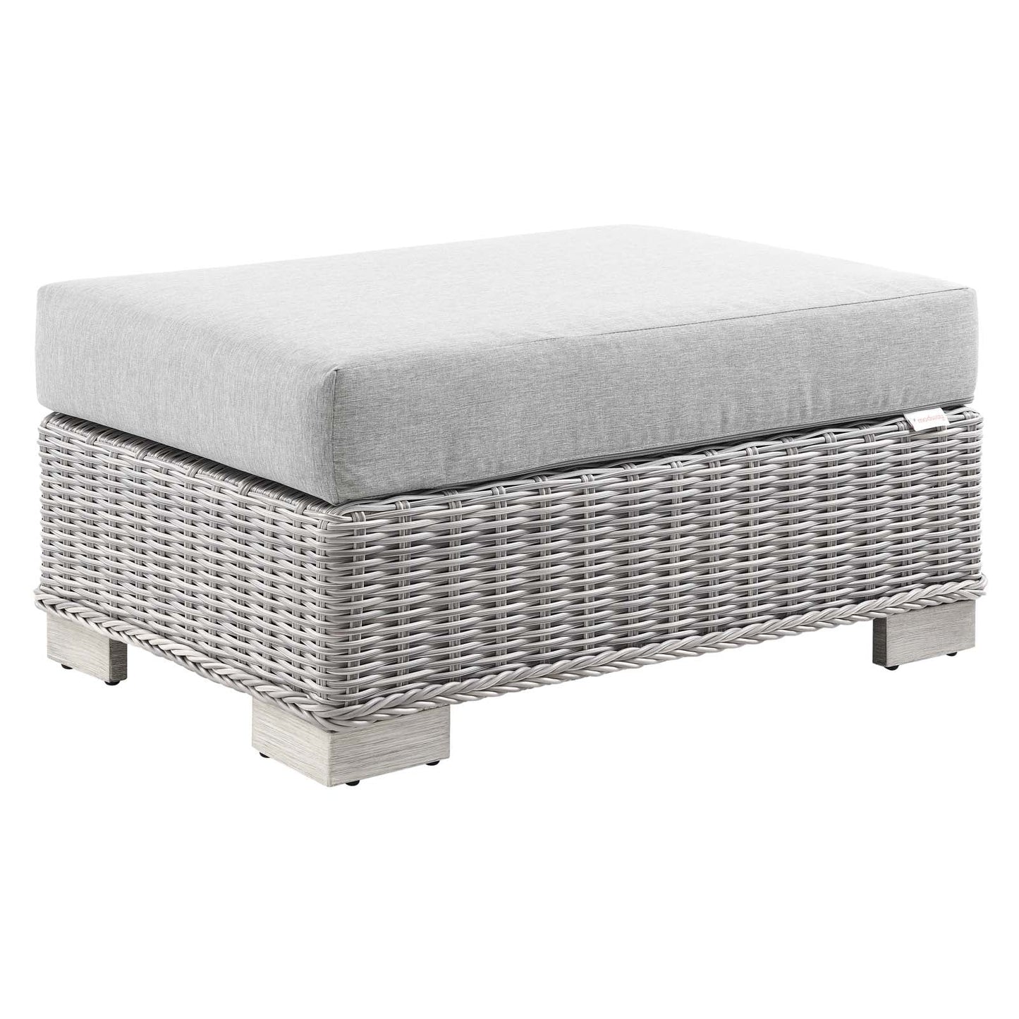 Modway Conway Outdoor Patio Wicker Rattan Ottoman | Outdoor Sofas, Loveseats & Sectionals | 
